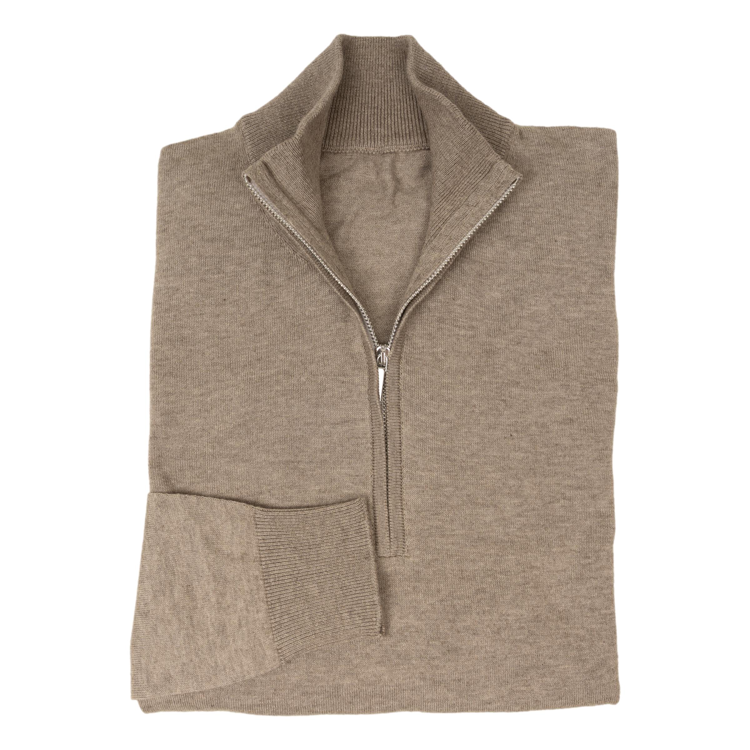 Cotton and Cashmere Blend Quarter Zip Sweater - Image 2