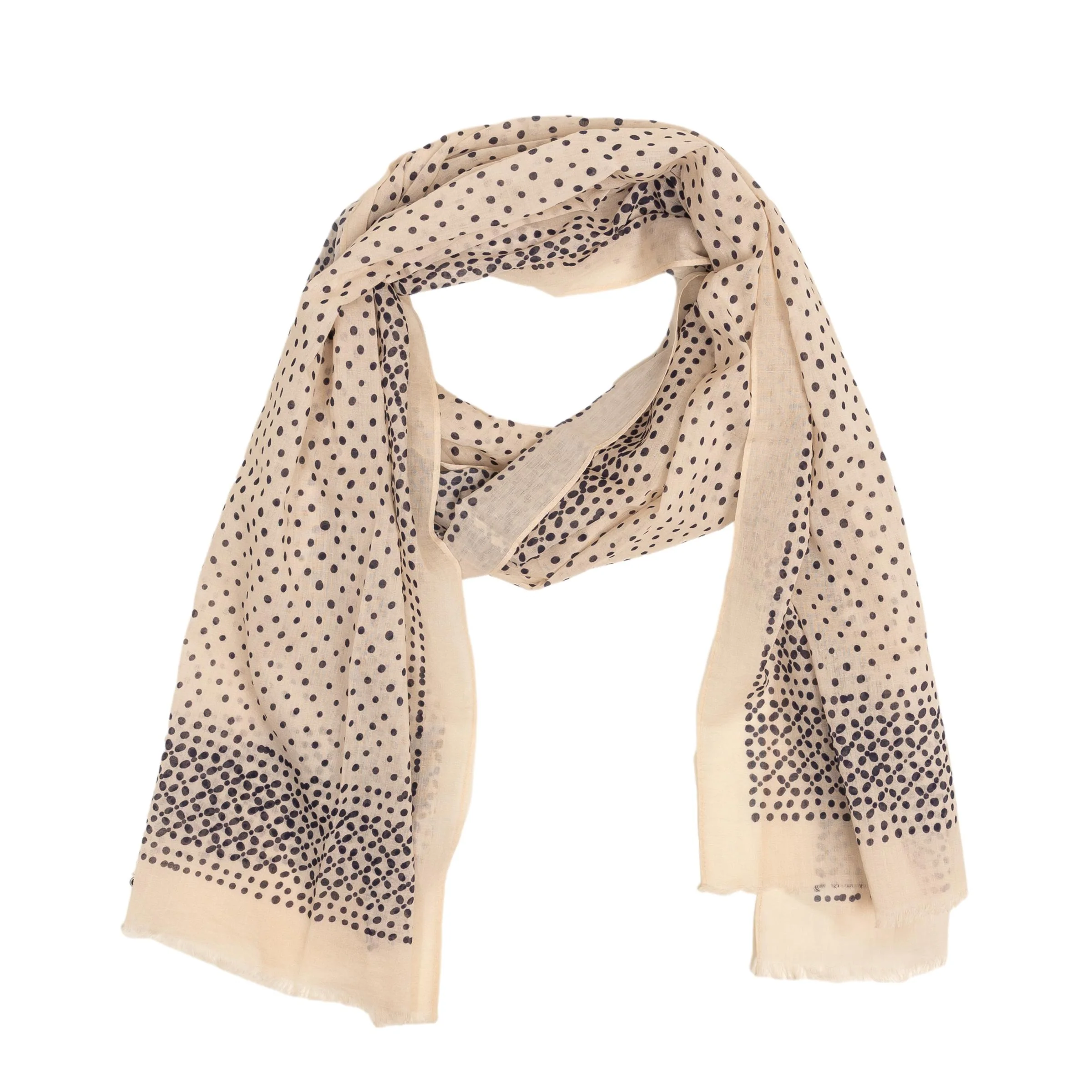 Cotton Woven Dots Scarf - Image 2