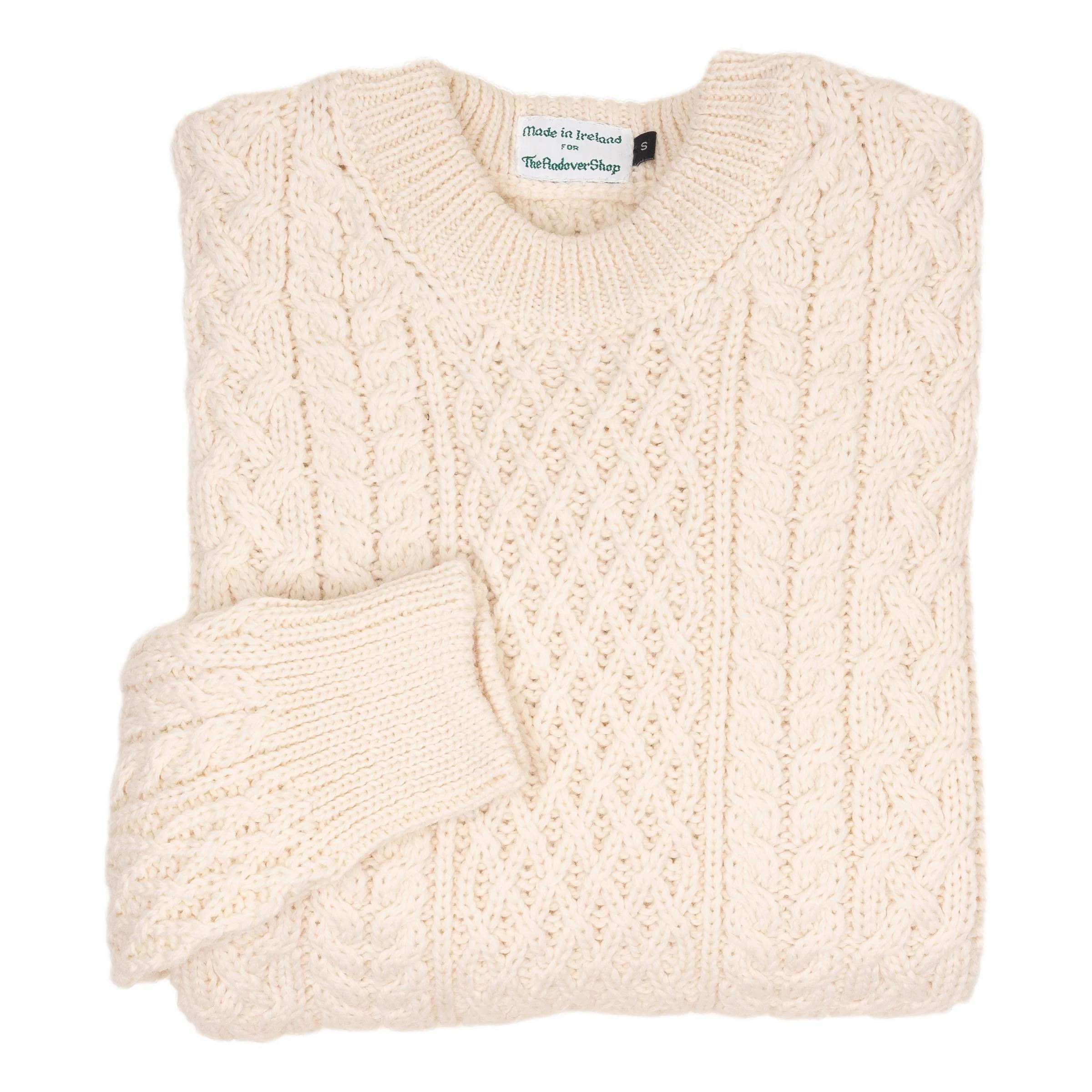 Cuileann Aran Crewneck Wool Sweater - Image 3