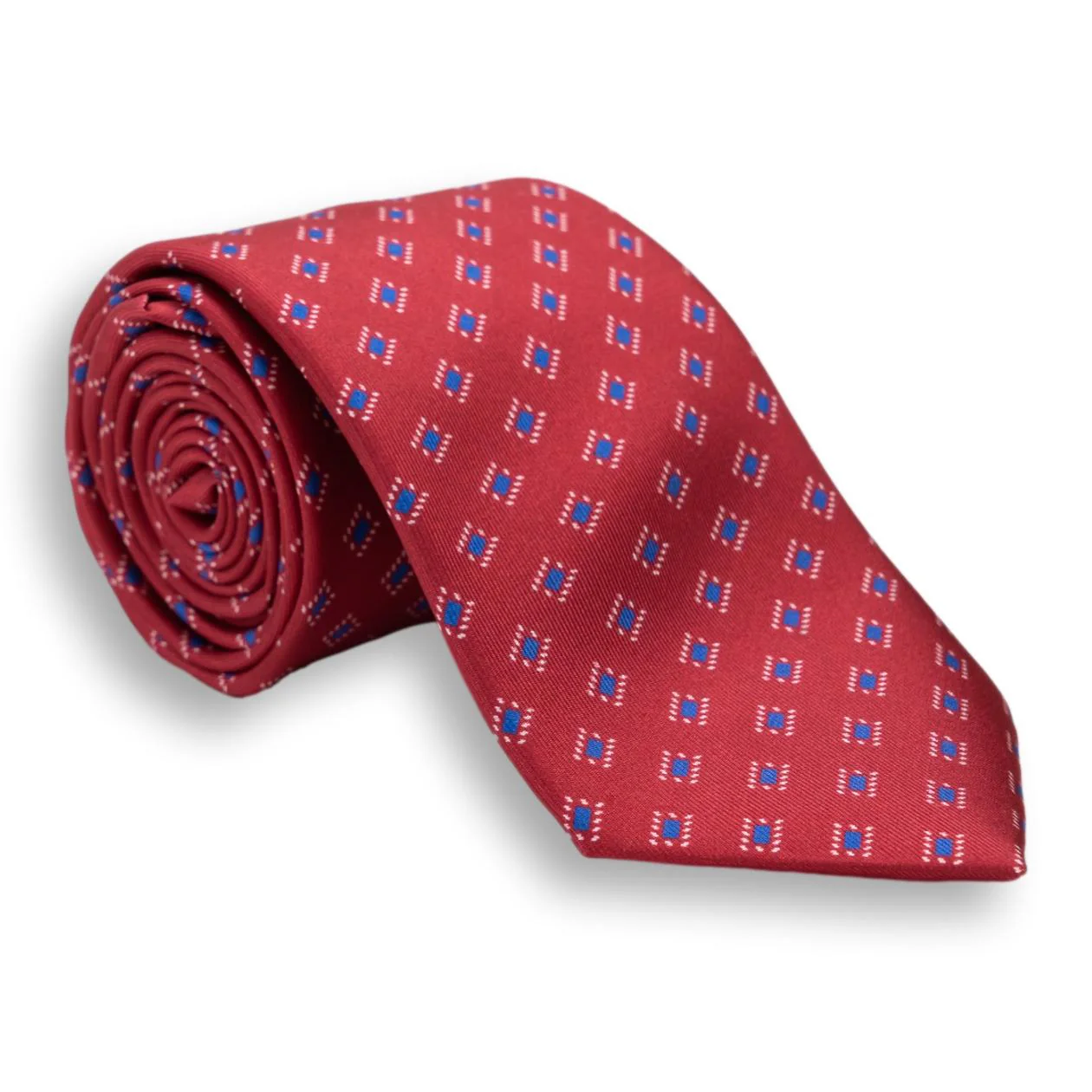 Diamond Motif Silk Print Tie - Image 3