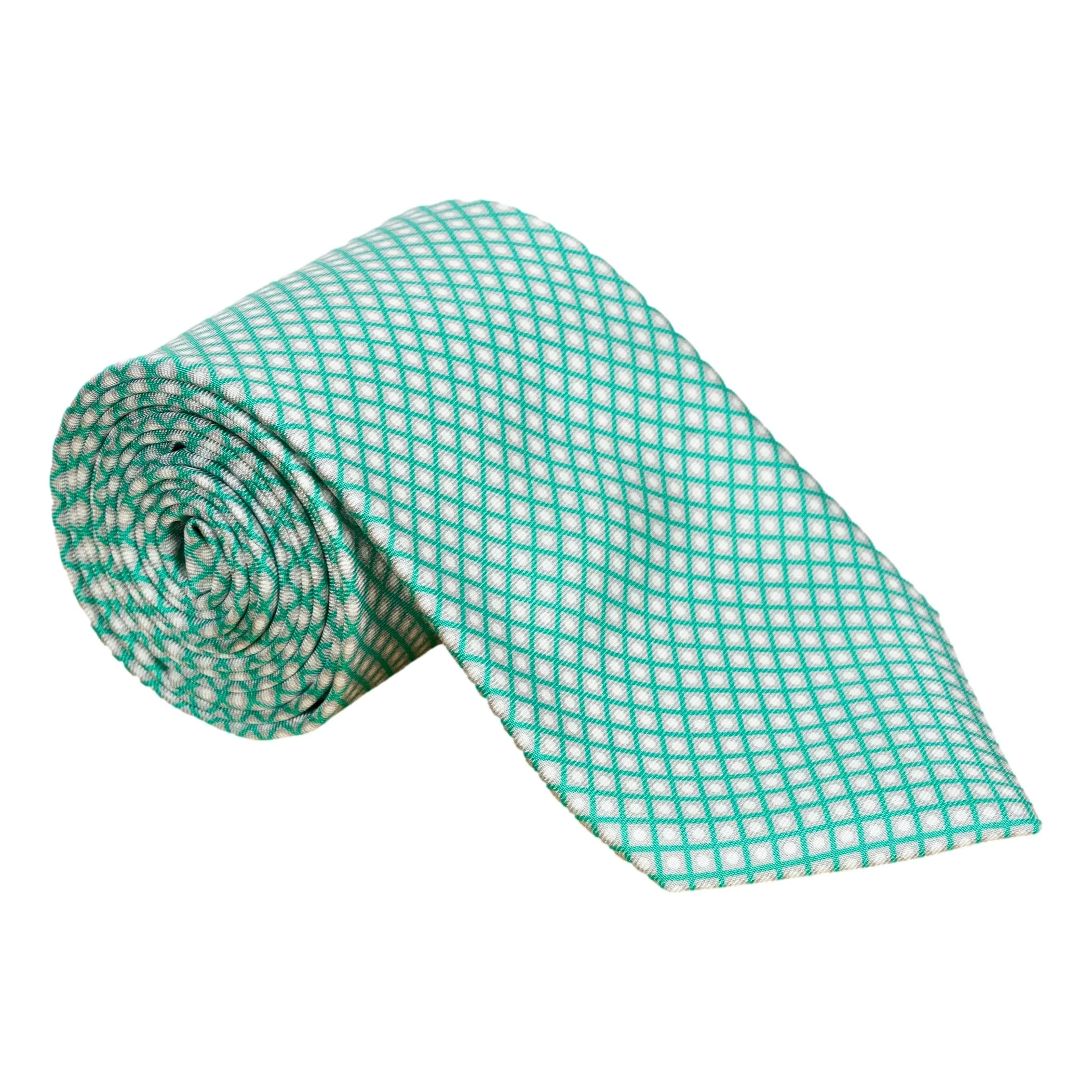 Diamond with White Dot Silk Tie - Image 2