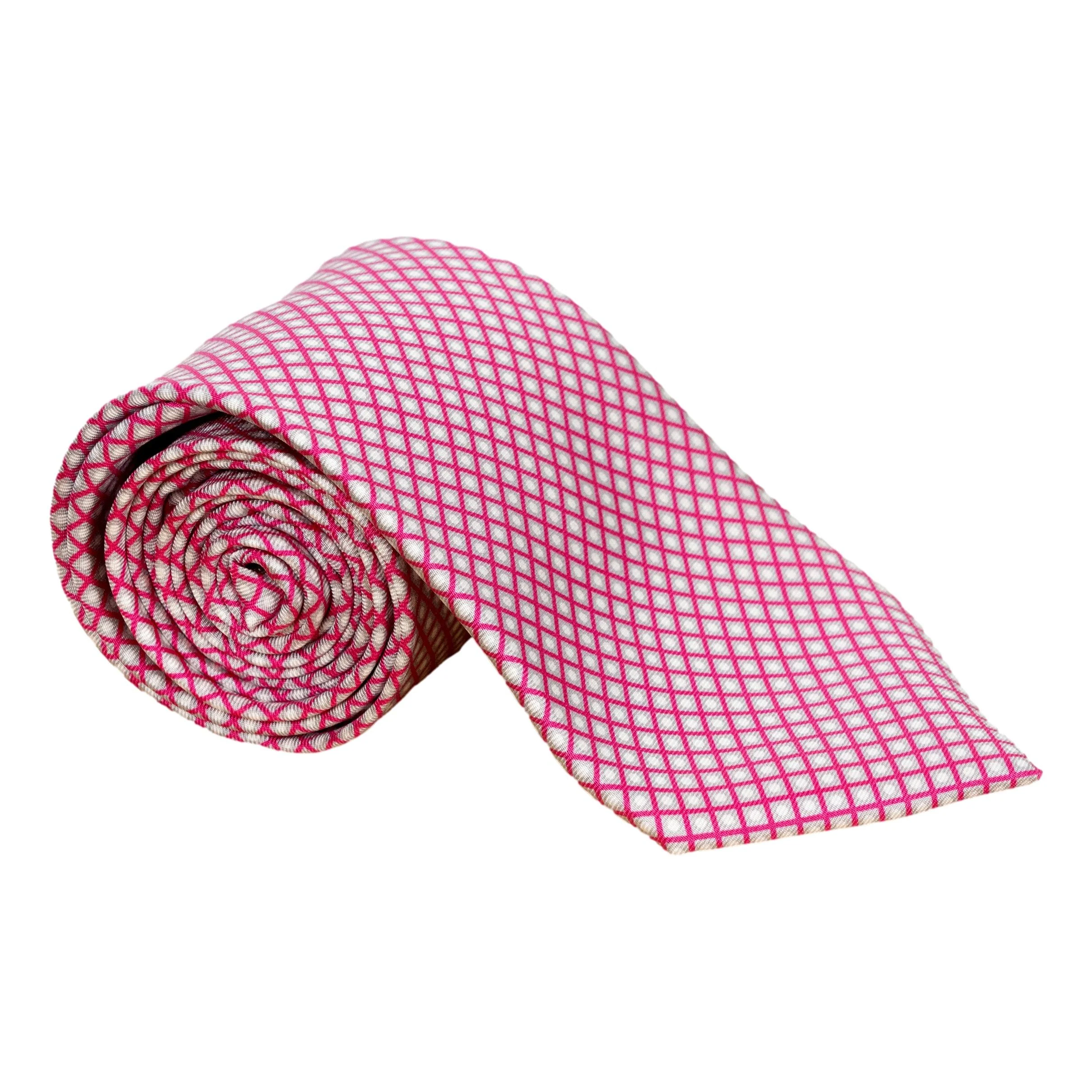 Diamond with White Dot Silk Tie - Image 3
