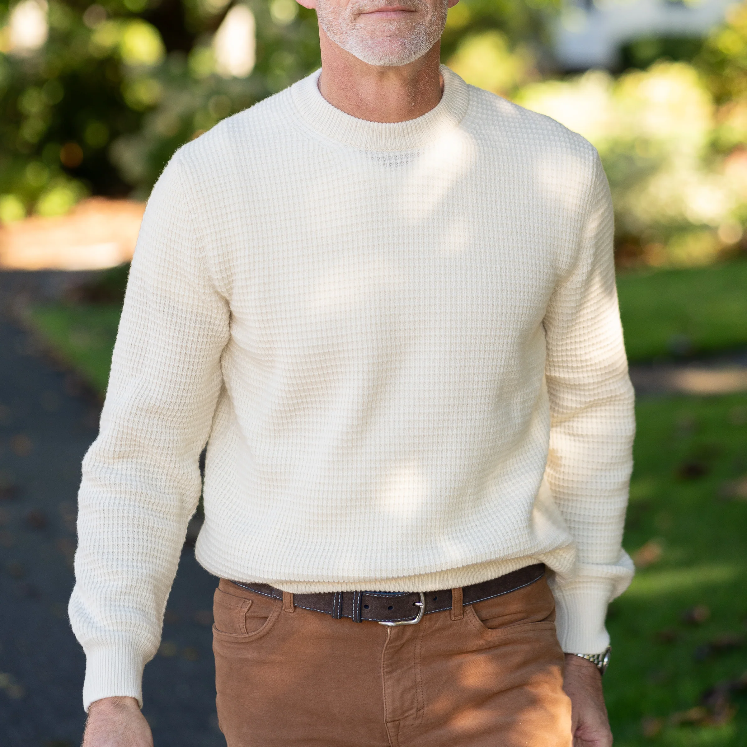 Donn Weave Crewneck Merino Wool Sweater - Image 3