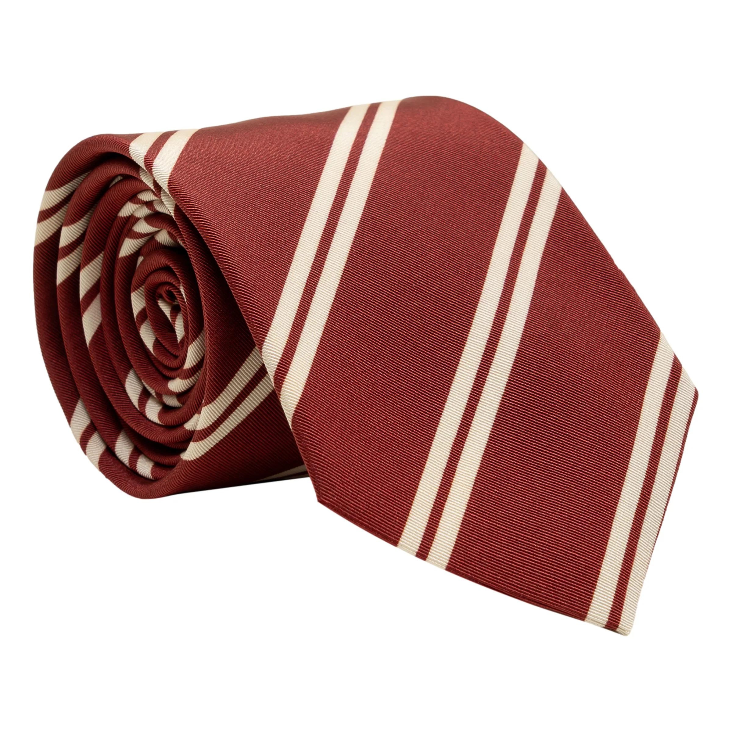 Double Stripe Irish Poplin Tie - Image 2