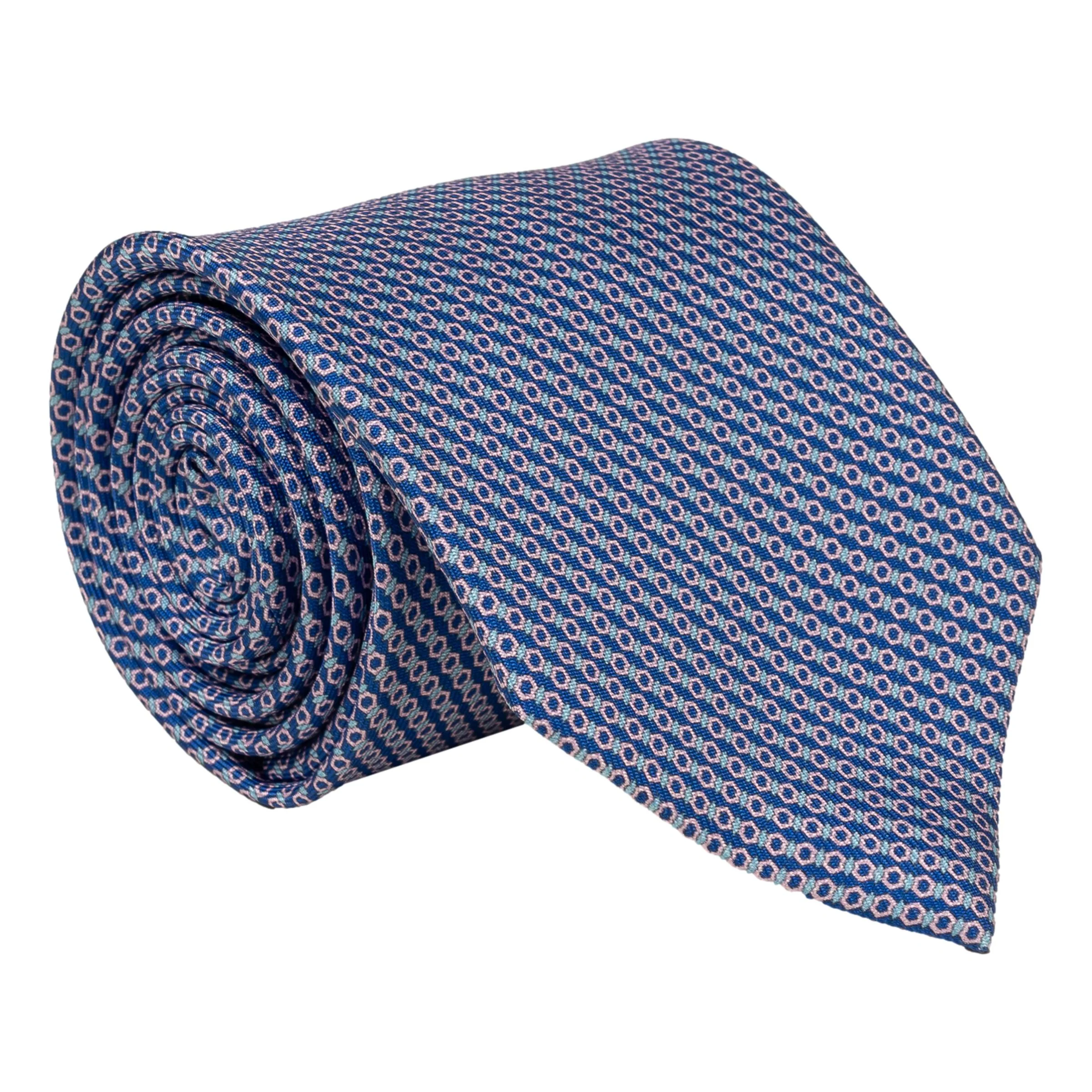 Esagono Patterned Silk Tie - Image 2