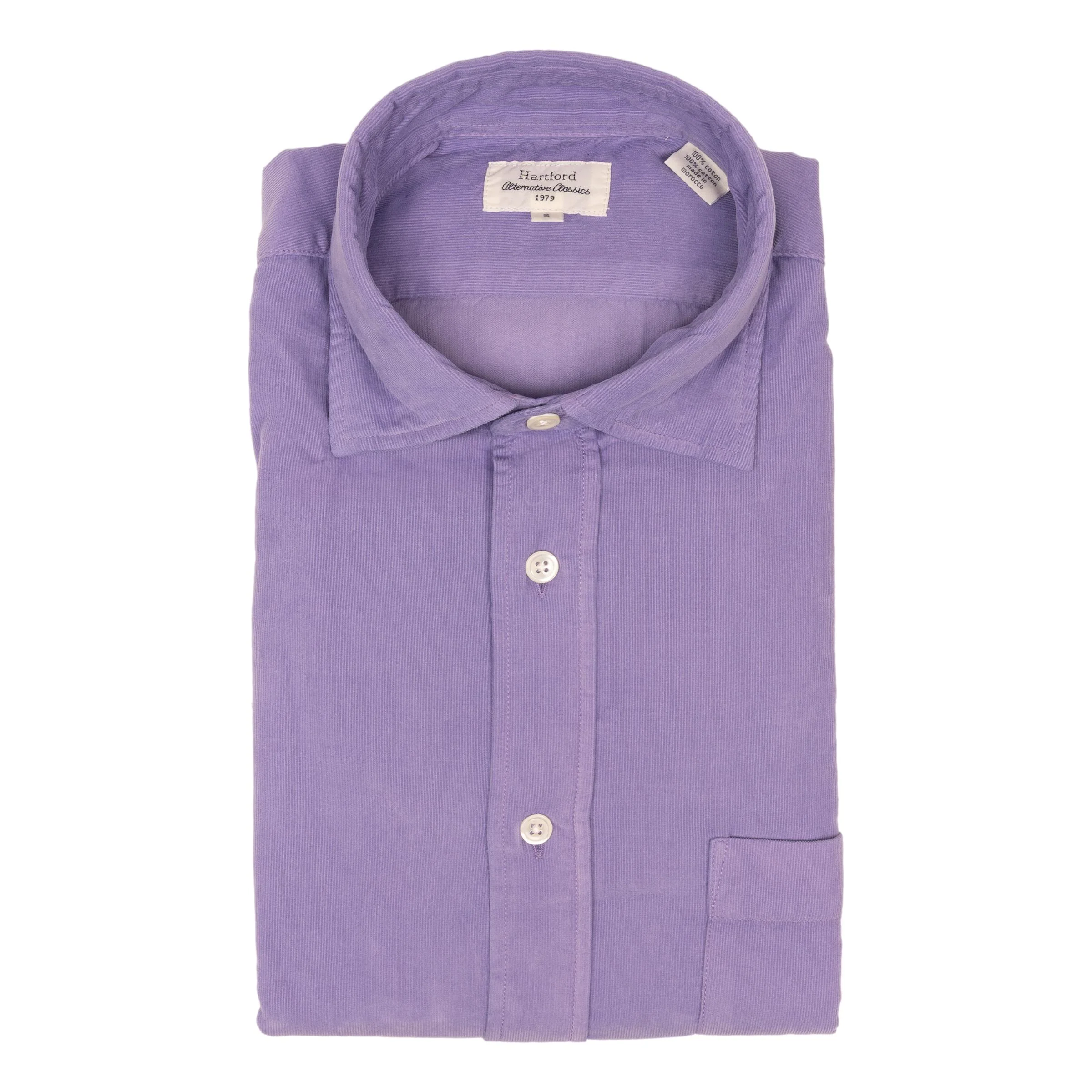 Fine Corduroy Spread Collar Sport Shirt - Image 4