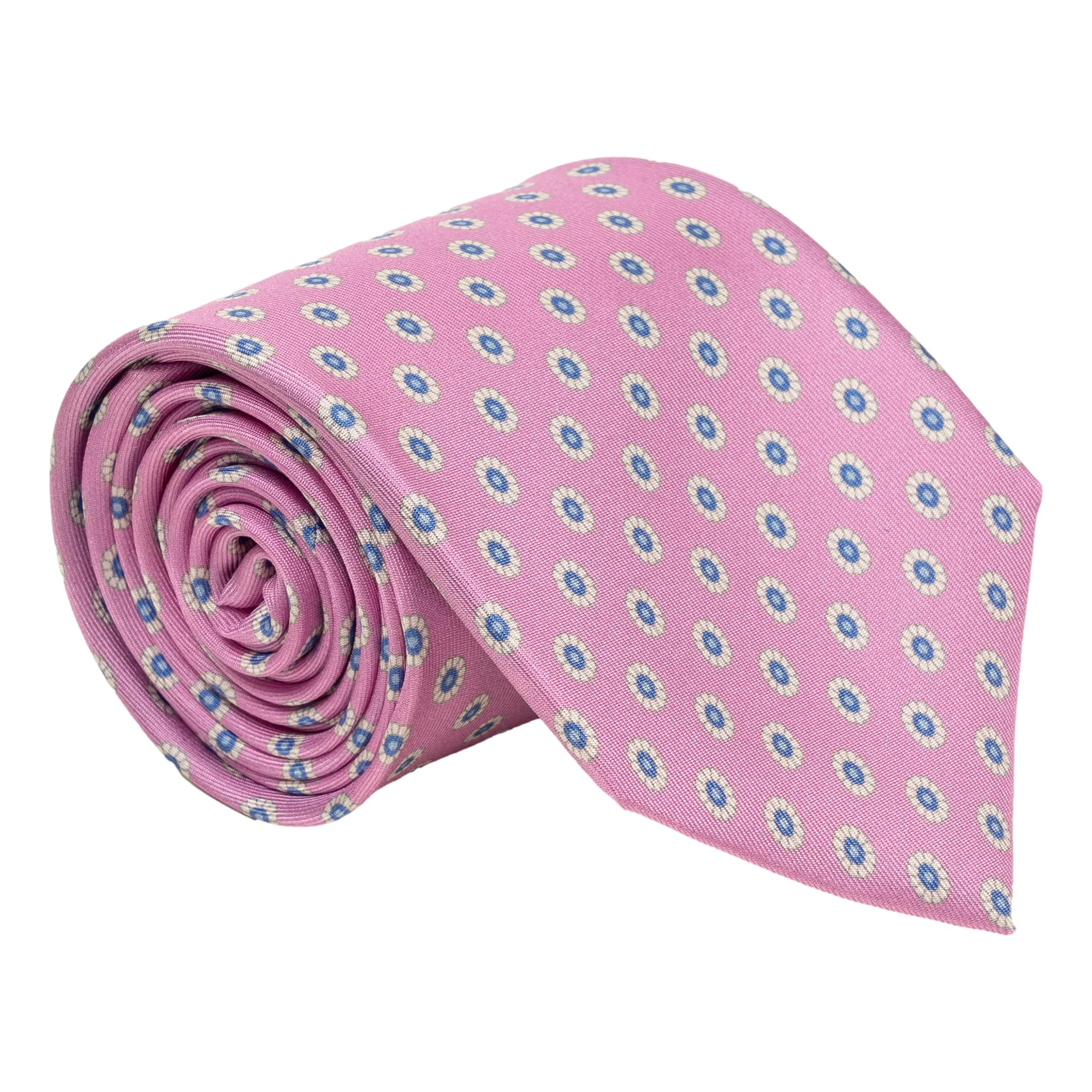 Floral Shield Print Silk Tie - Image 3