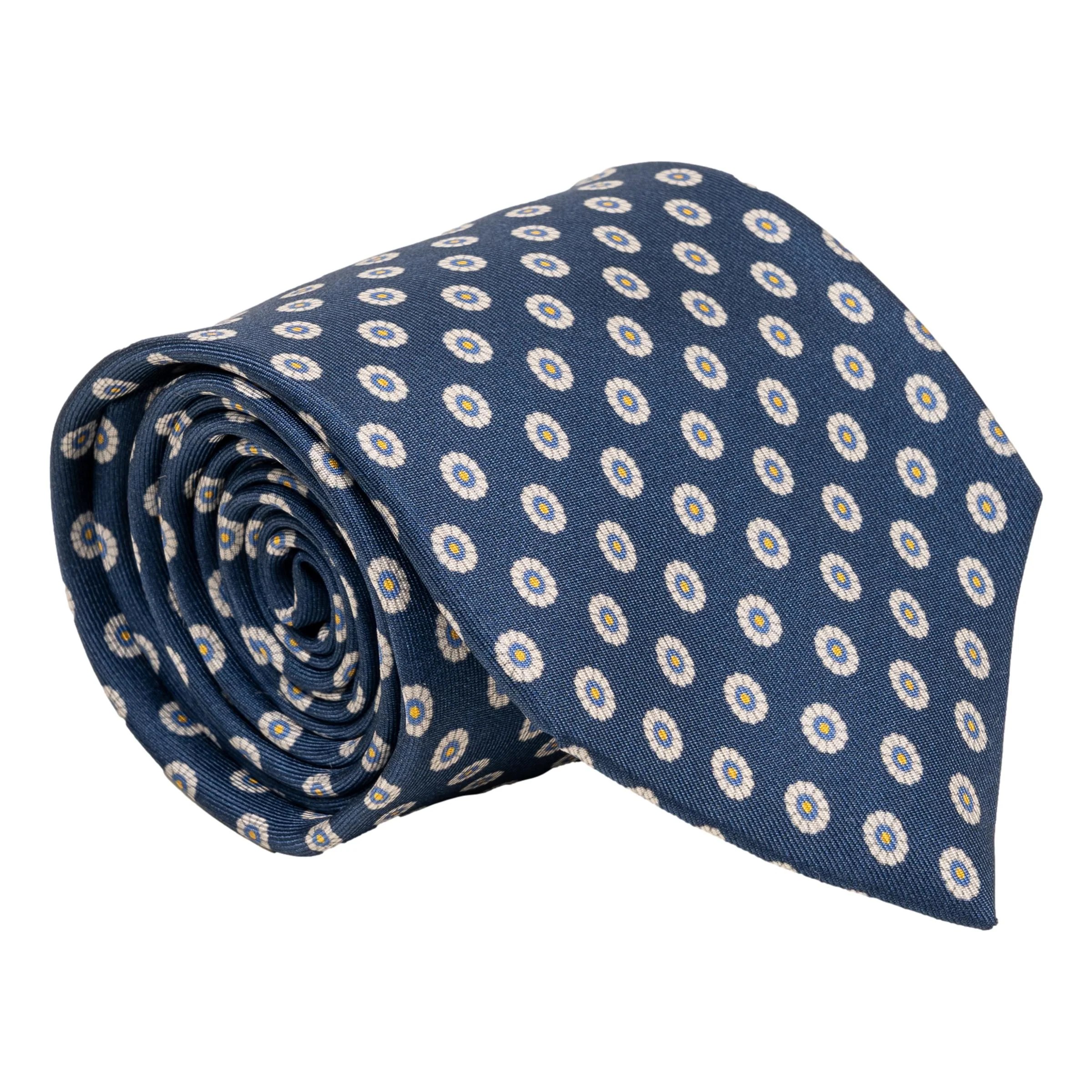 Floral Shield Print Silk Tie - Image 5