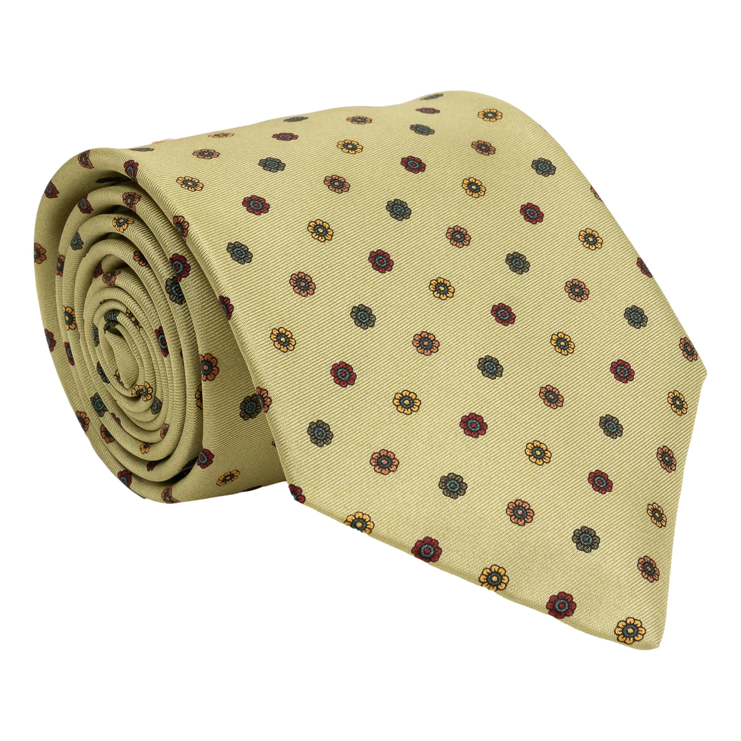 Flower Motif Silk Tie - Image 2