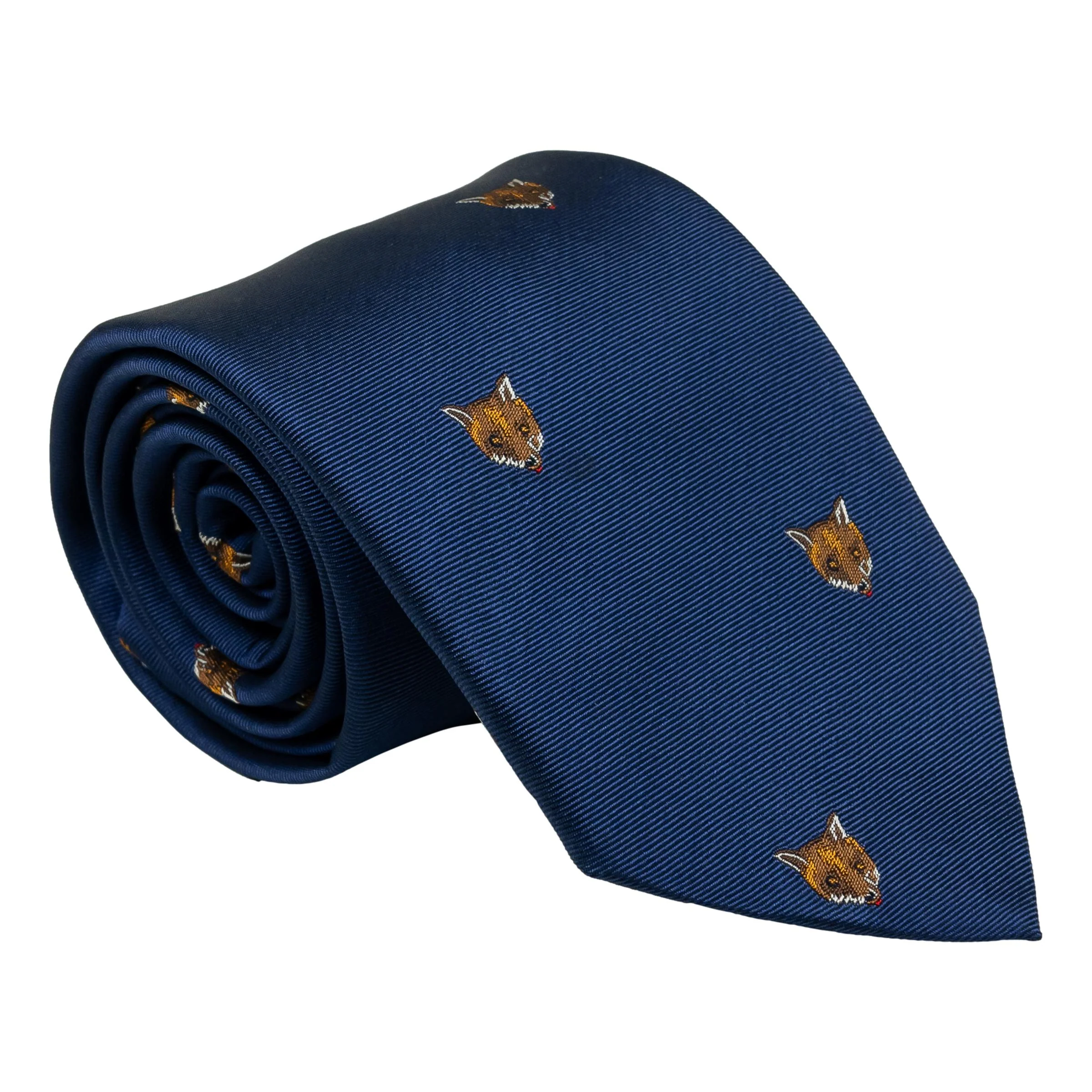 Fox Head Woven Silk Tie - Image 2