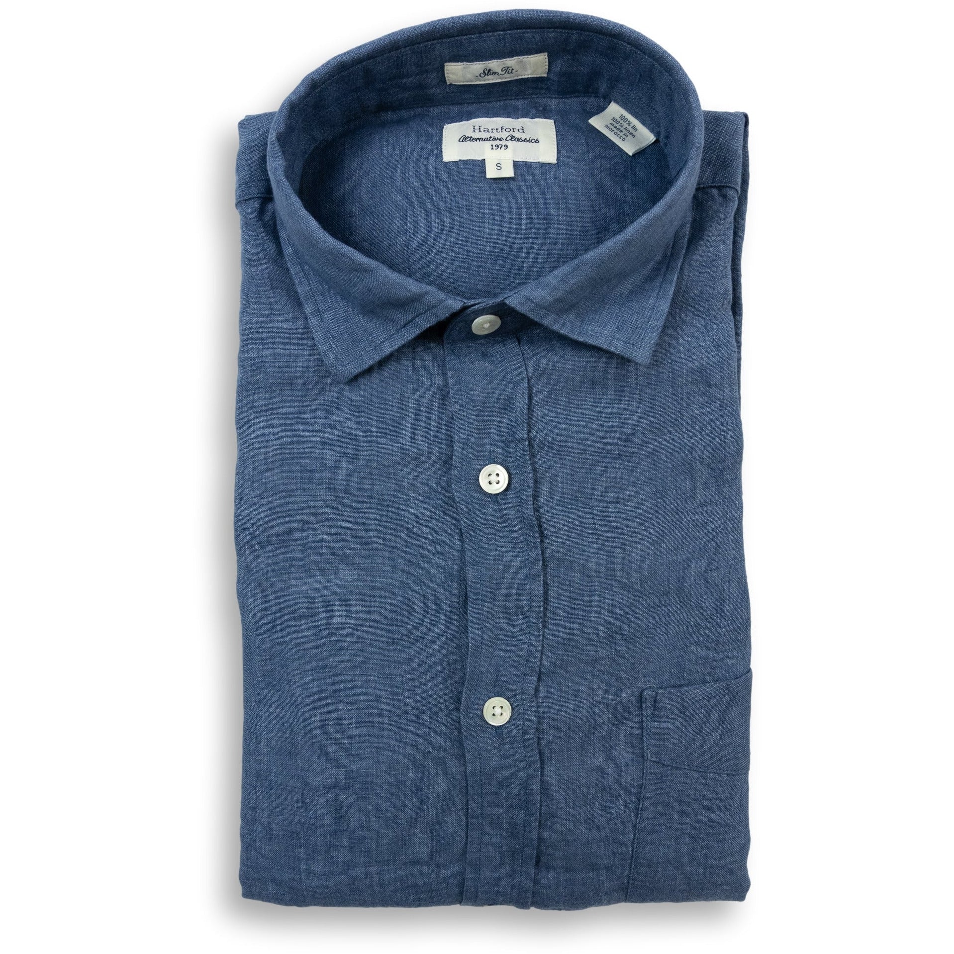 Slim Fit French Linen Sport Shirt - Image 5