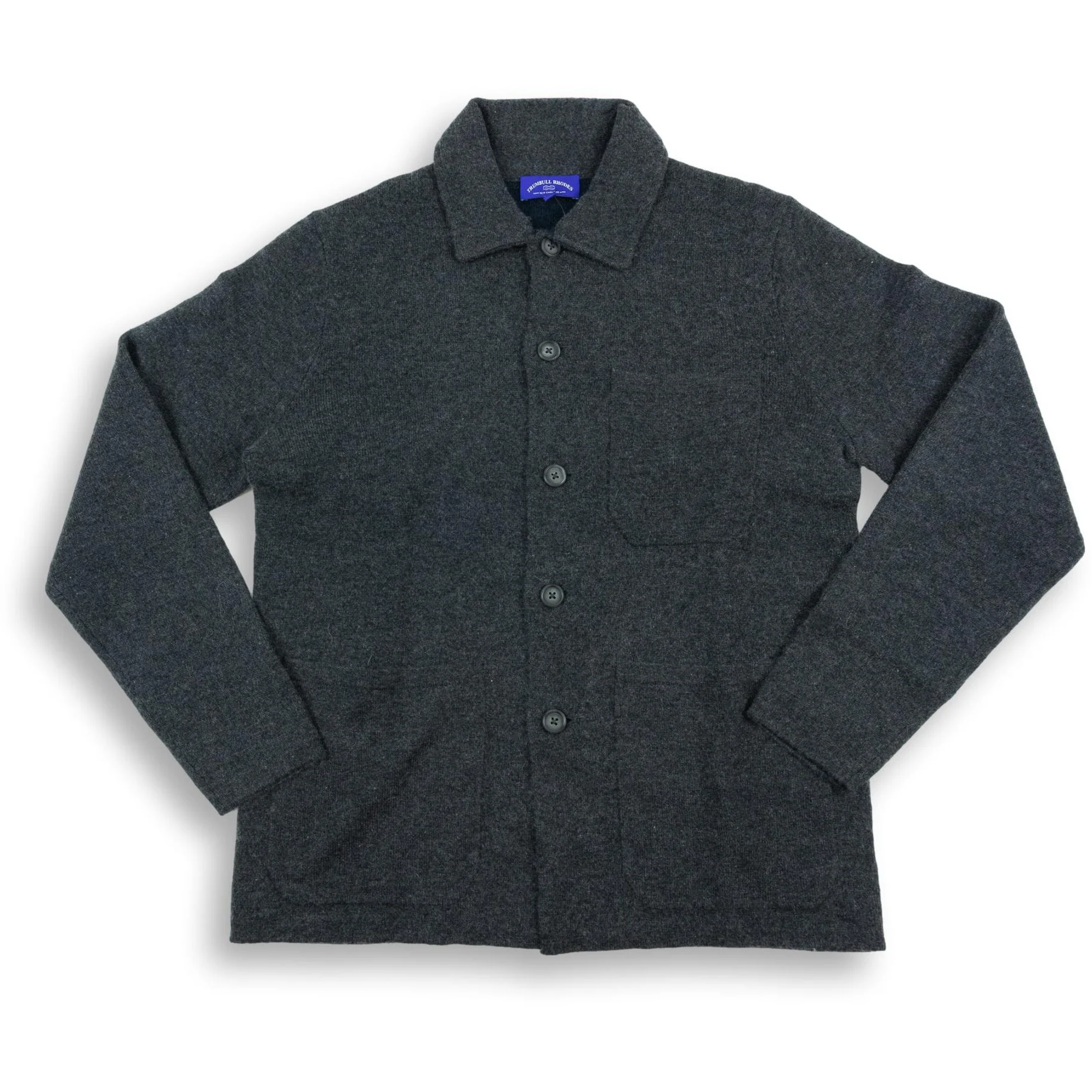 Full Button Cashmere and Wool Blend Sweater Jacket - Image 3