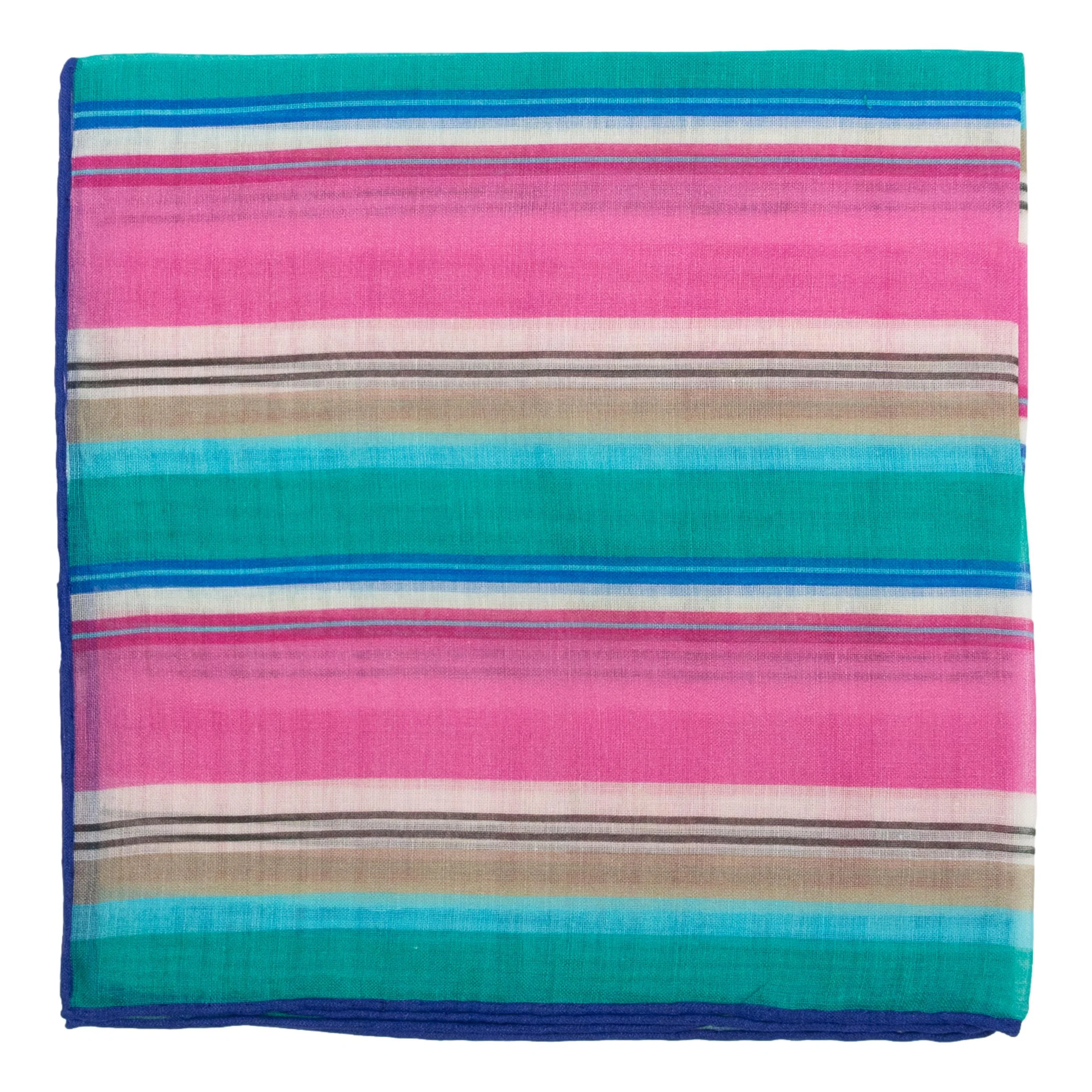 Fun Stripe Cotton Cashmere Blend Pocket Square - Image 2