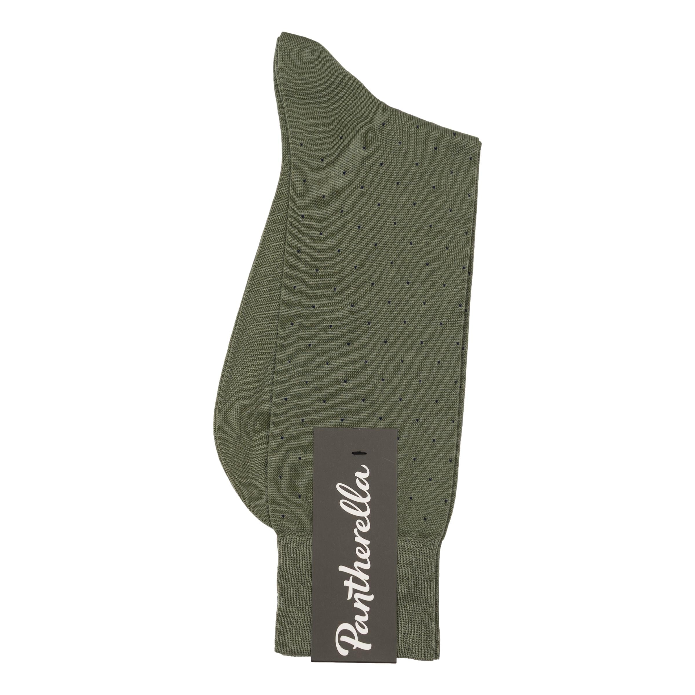 Gadsbury Pin Dot Cotton Mid-Calf Dress Sock - Image 3