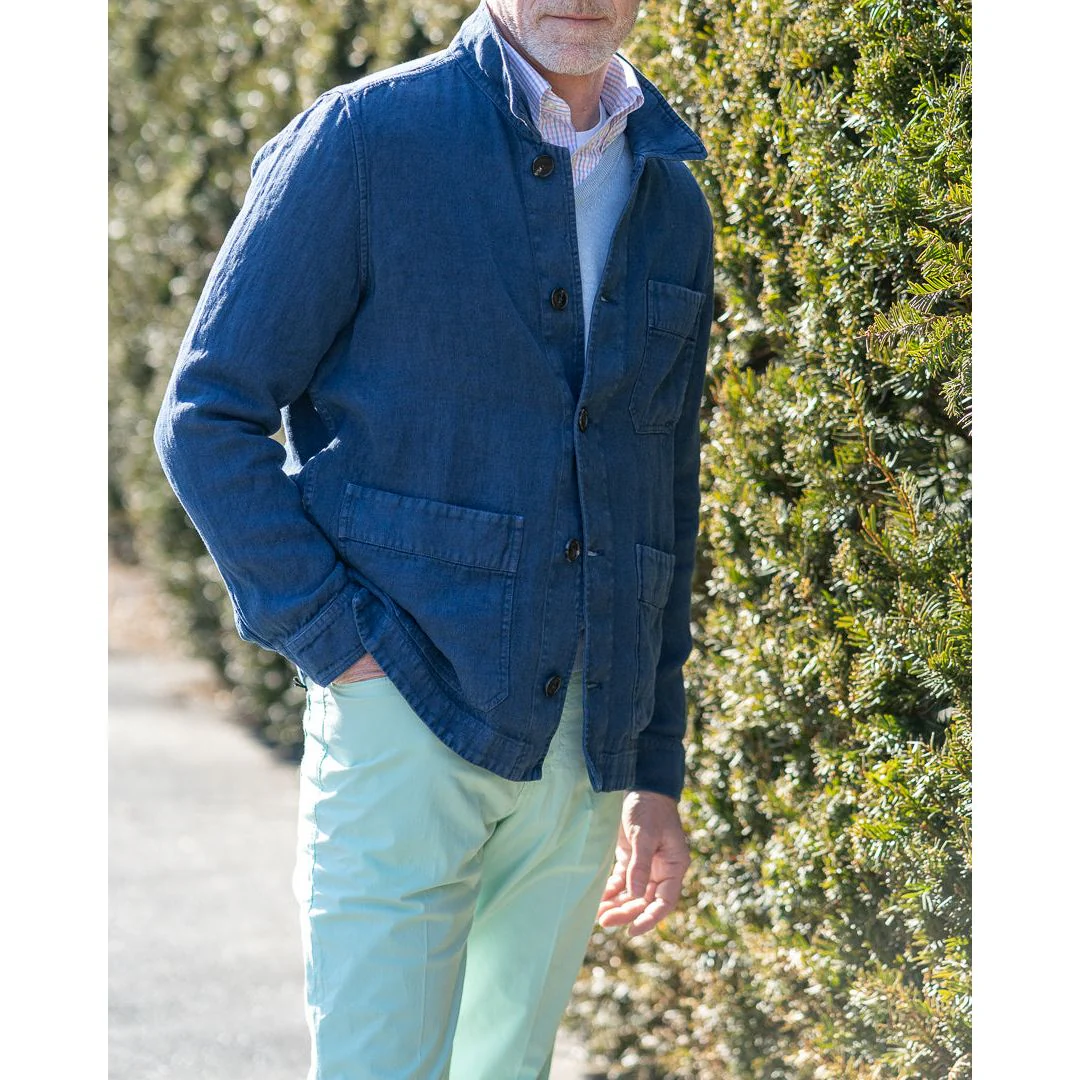 Garment Dyed Linen Tour Jacket - Image 3