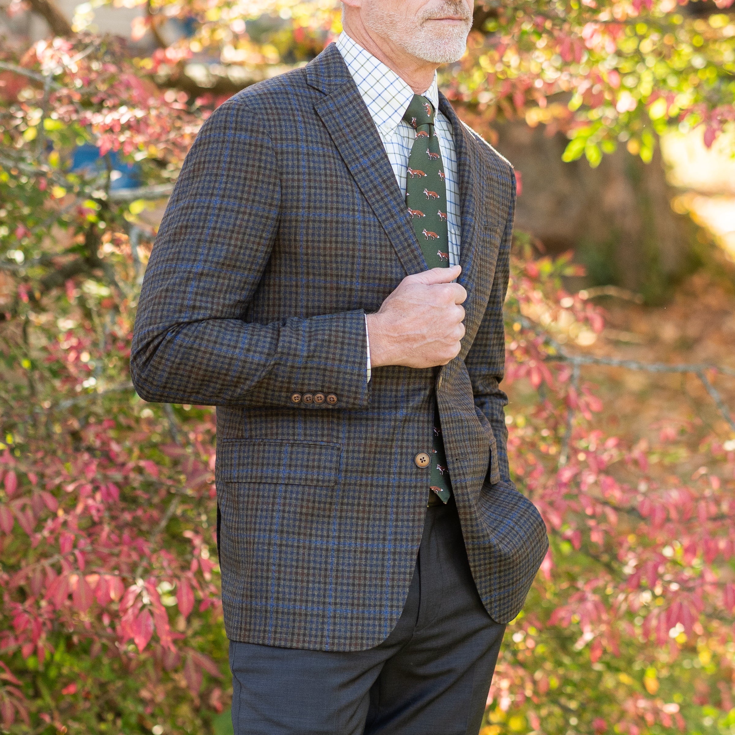 Green Multi Check Superfine Merino Wool Loro Piana Sport Coat - Image 4