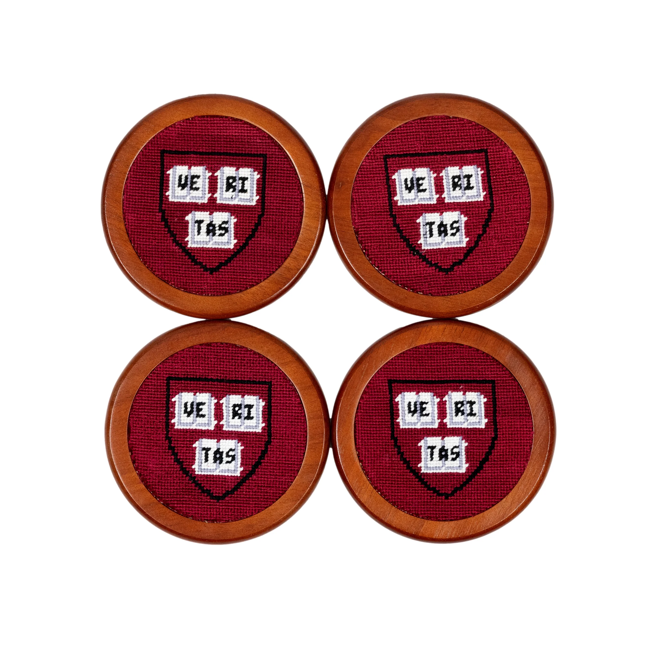 Harvard University Needlepoint Coaster Set - Image 3