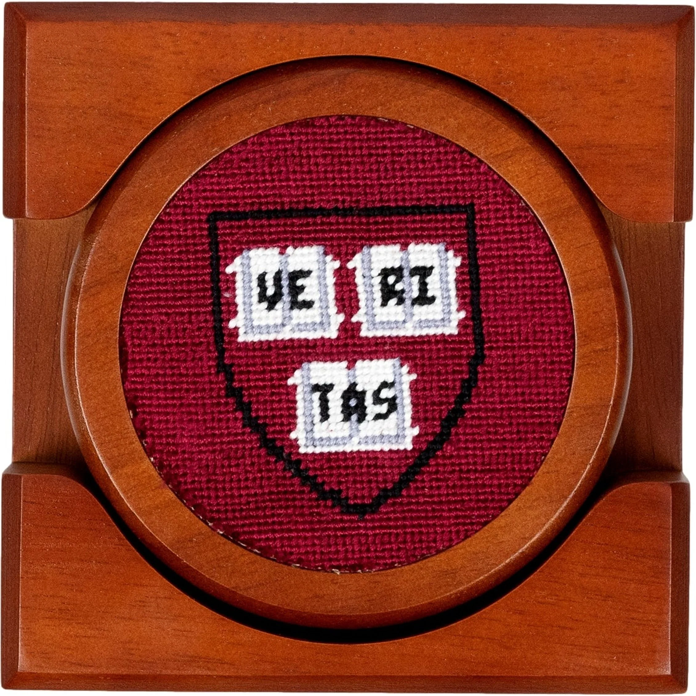 Harvard University Needlepoint Coaster Set - Image 4