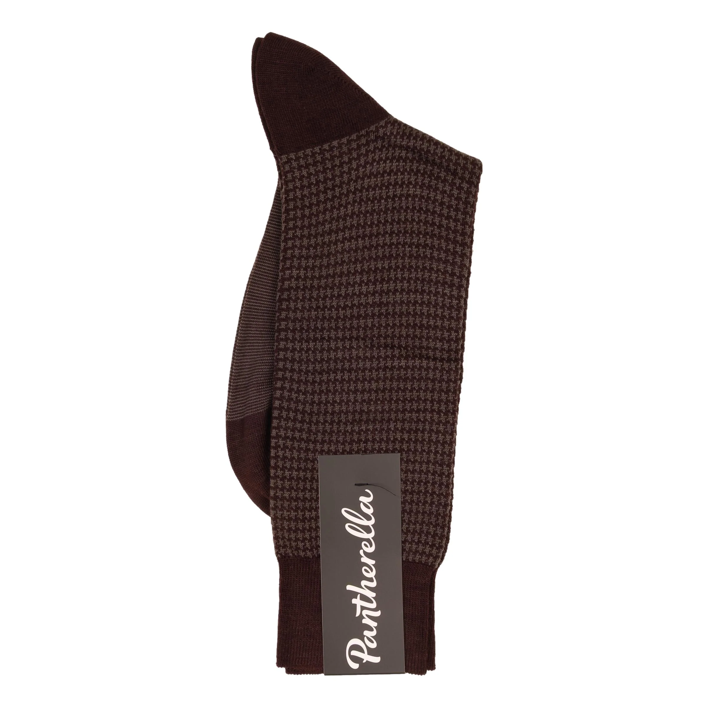 Highbury Houndstooth Wool Mid-Calf Dress Socks - Image 2