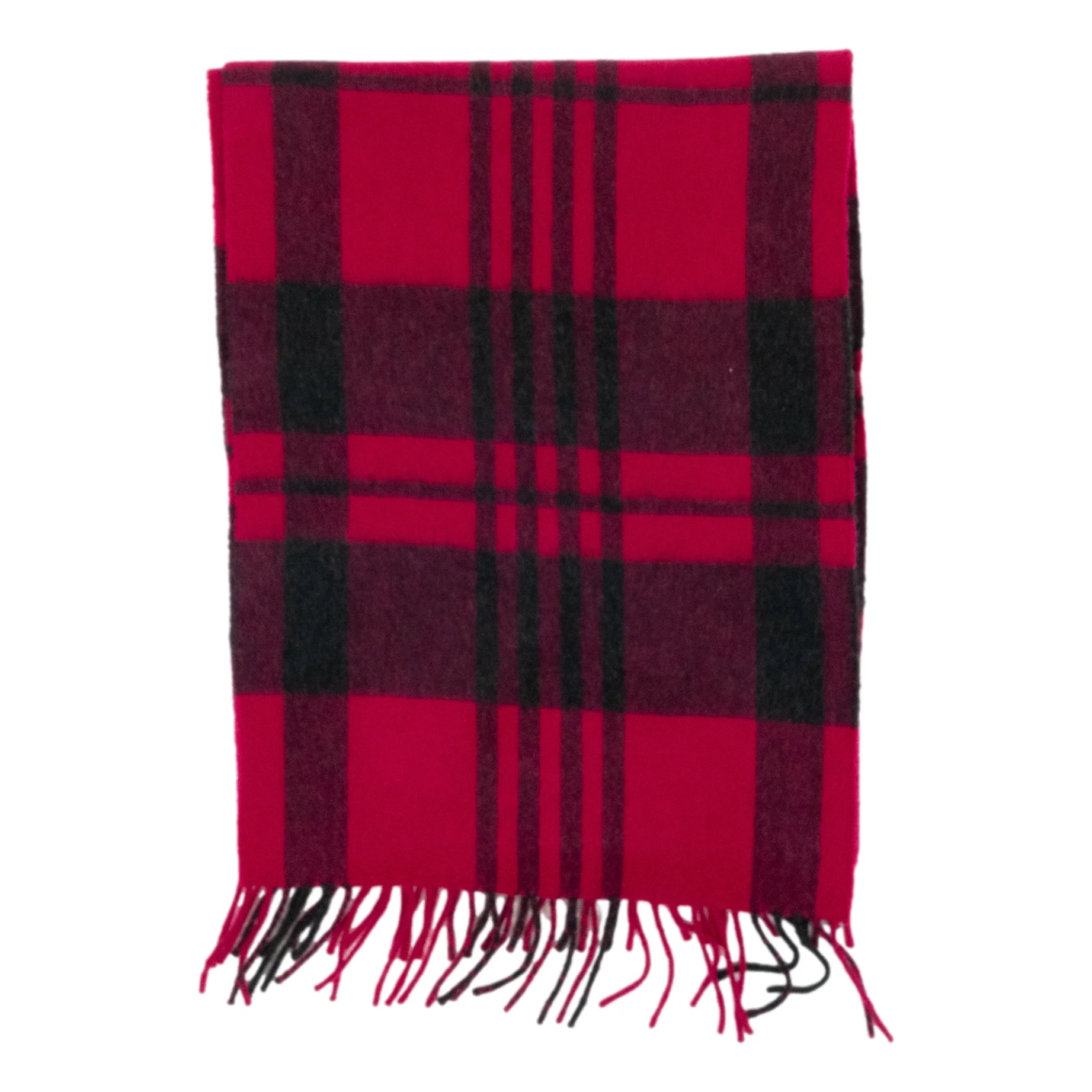 Ingles Beet Root Cashmere Plaid Scarf - Image 2