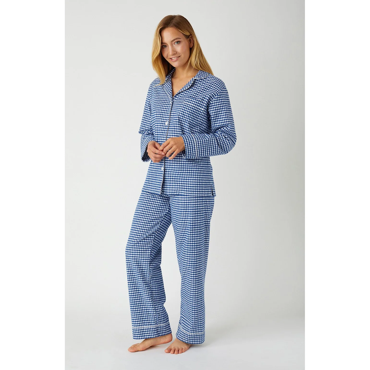 Ladies Brushed Cotton Flannel Pyjamas - Image 13