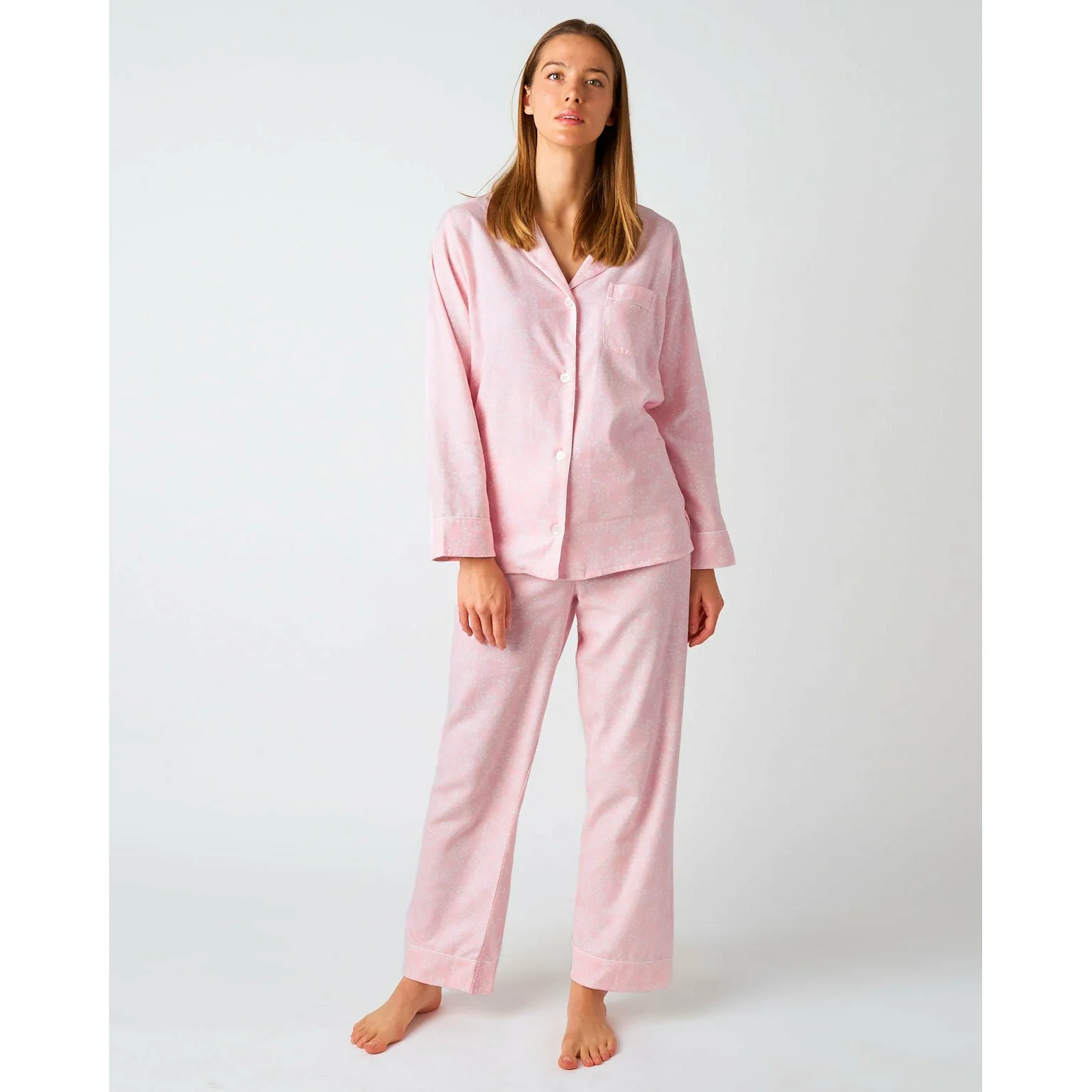 Ladies Brushed Cotton Flannel Pyjamas - Image 15