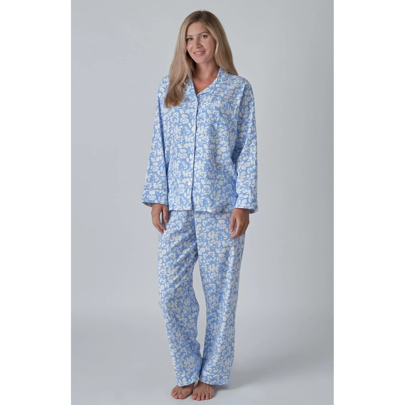 Ladies Brushed Cotton Flannel Pyjamas - Image 4