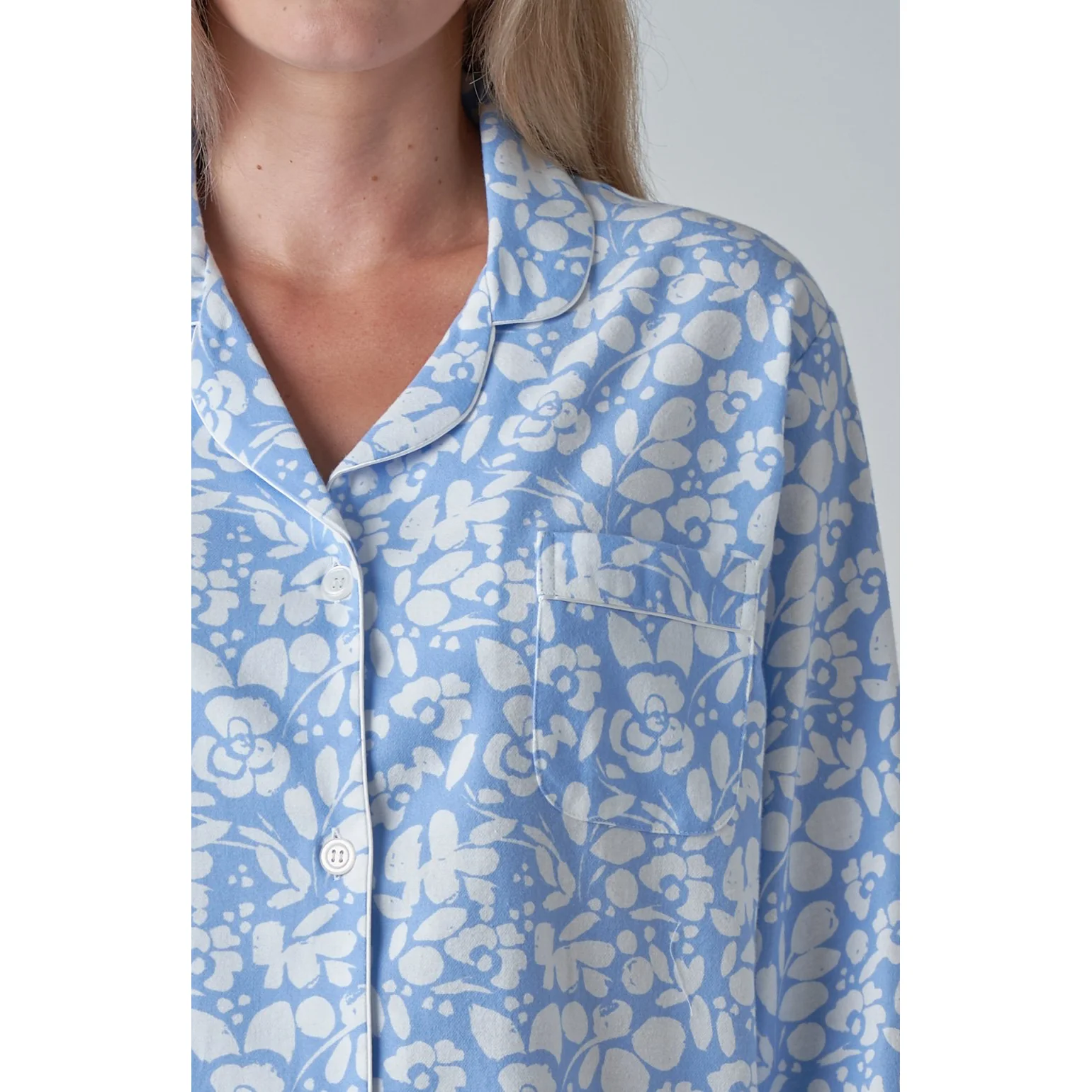 Ladies Brushed Cotton Flannel Pyjamas - Image 8