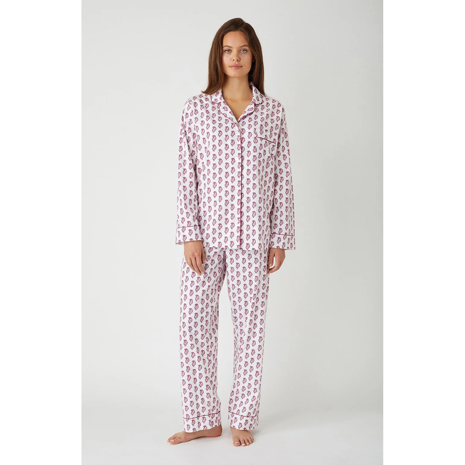 Ladies Brushed Cotton Flannel Pyjamas - Image 9