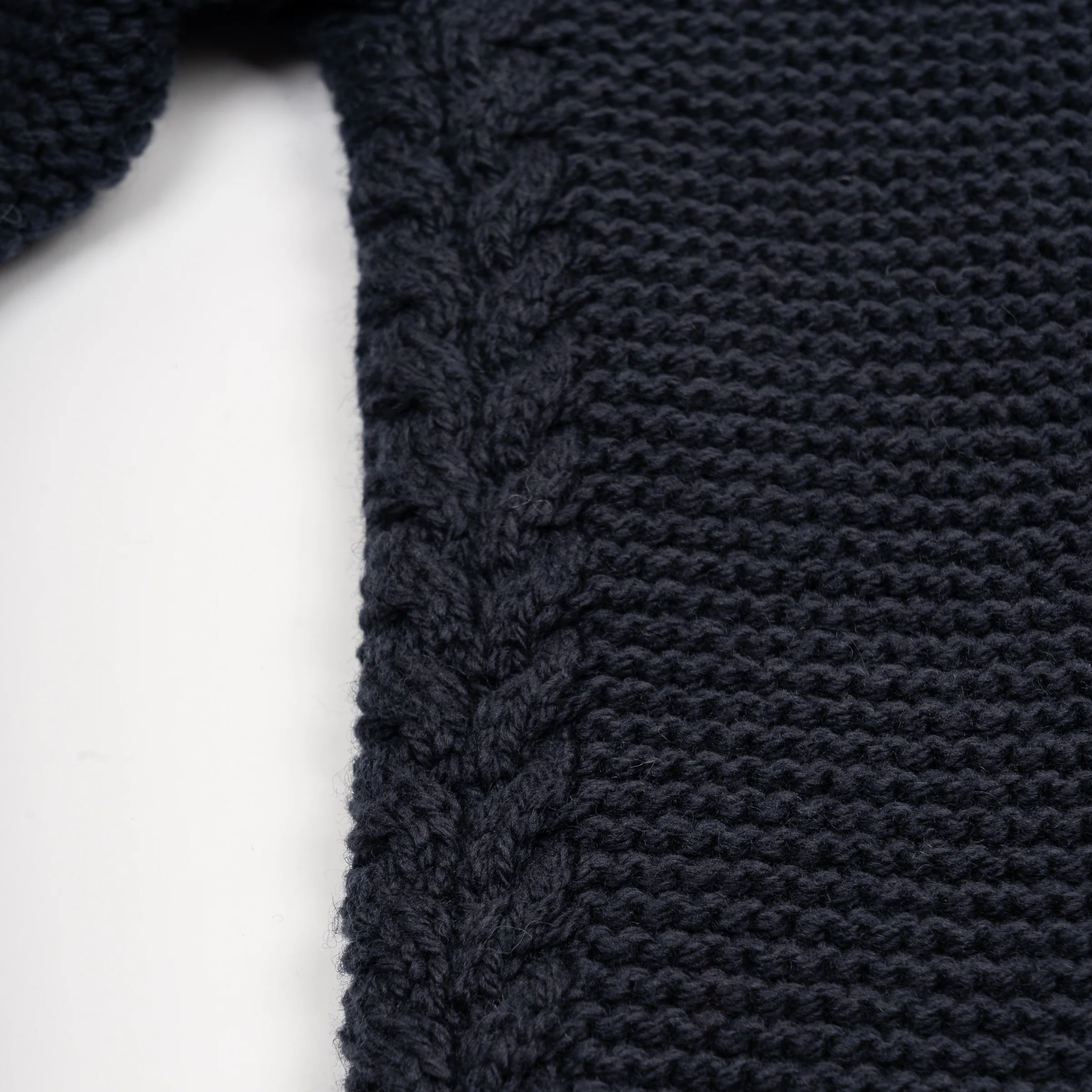 Ladies Knitted Cable Funnel Neck Sweater - Image 3