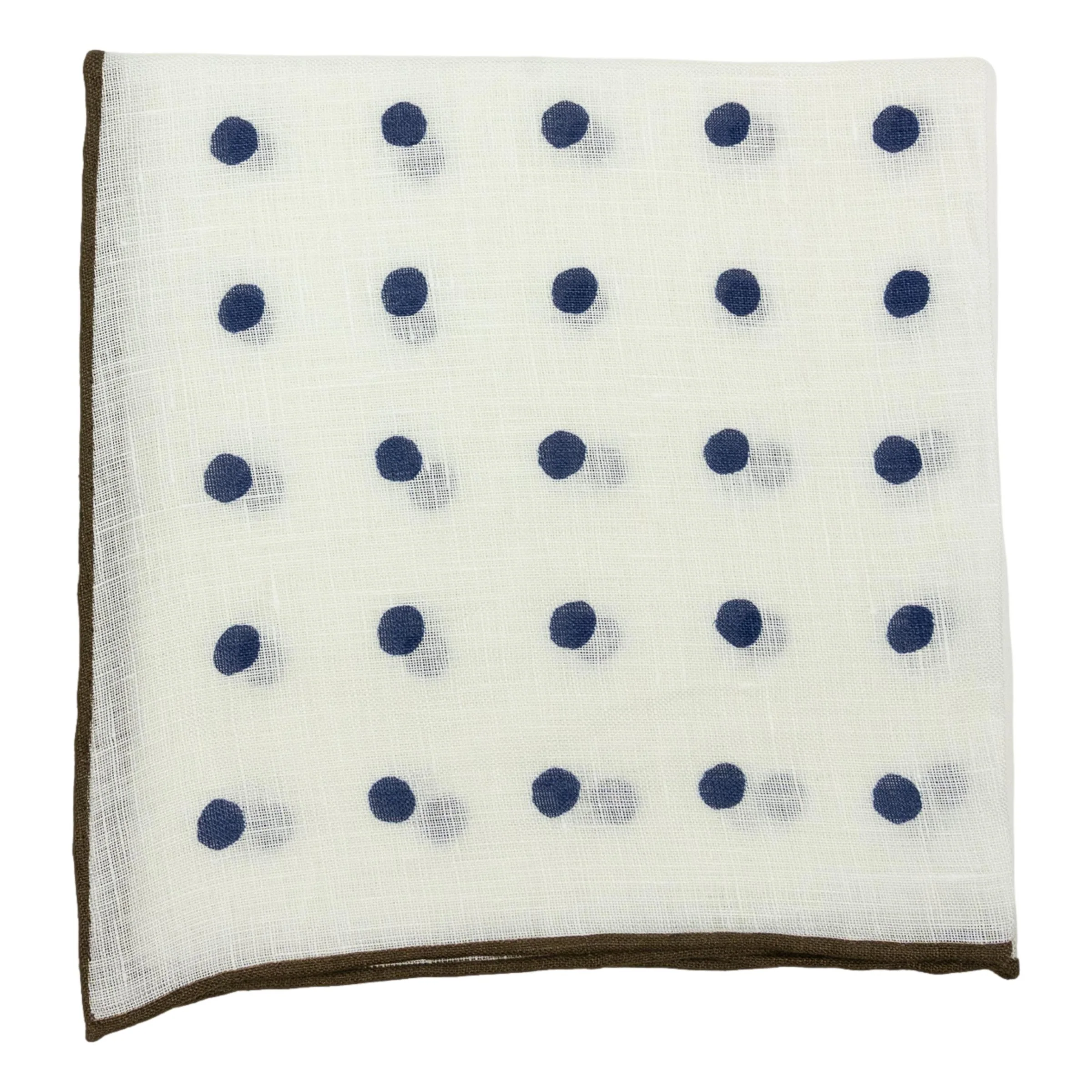Large Polka Dot Linen Pocket Square - Image 6