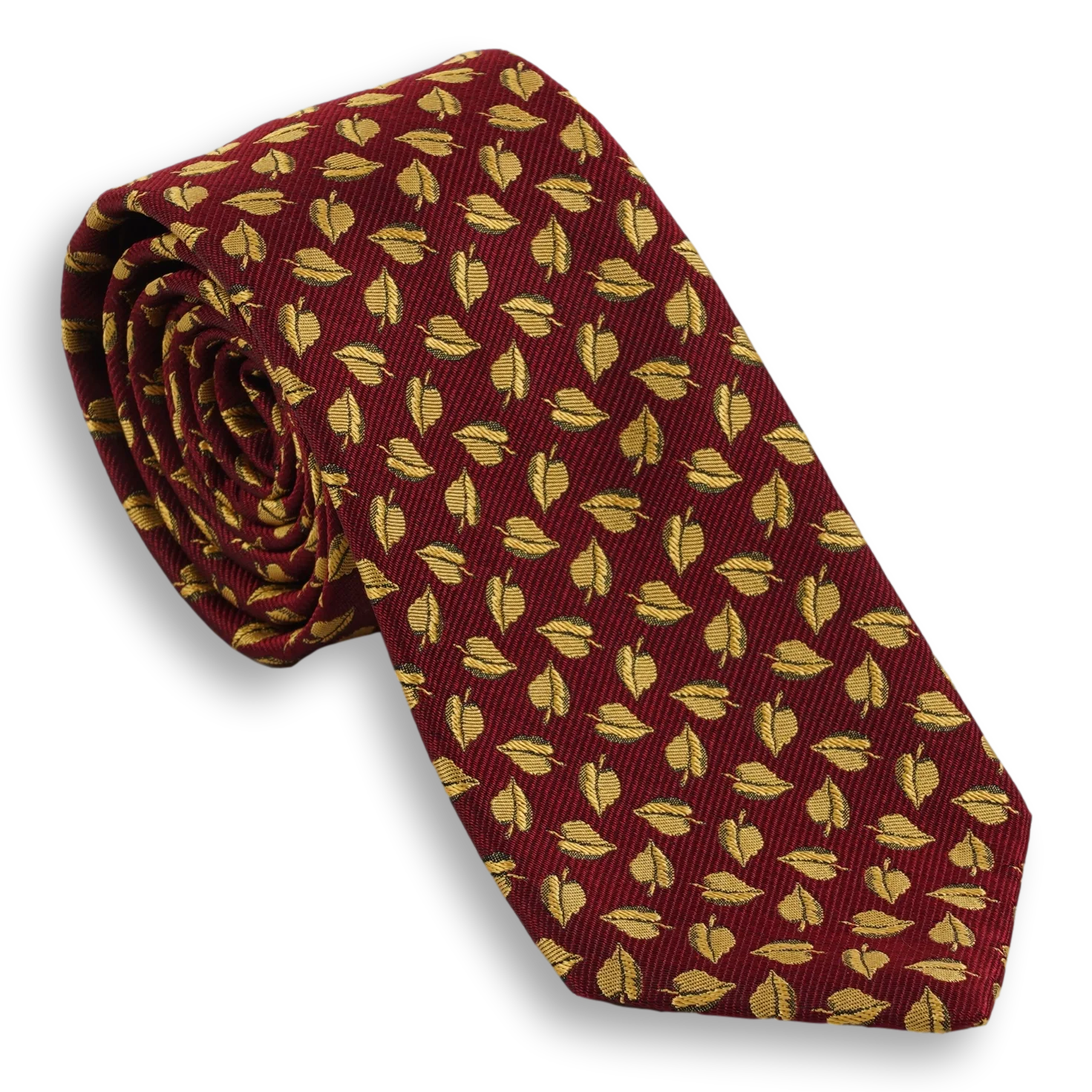 Leaf Motif Silk Tie - Image 2