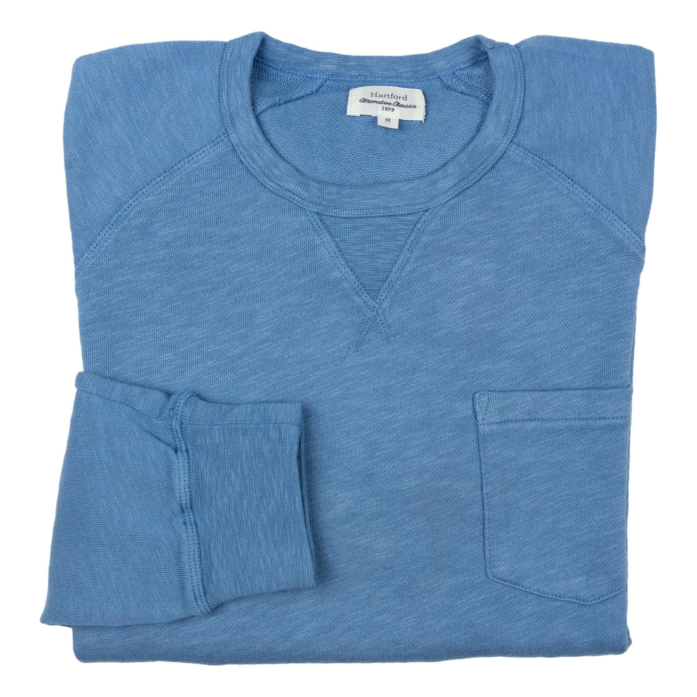 Light Cotton Pocket Crewneck Sweatshirt - Image 3