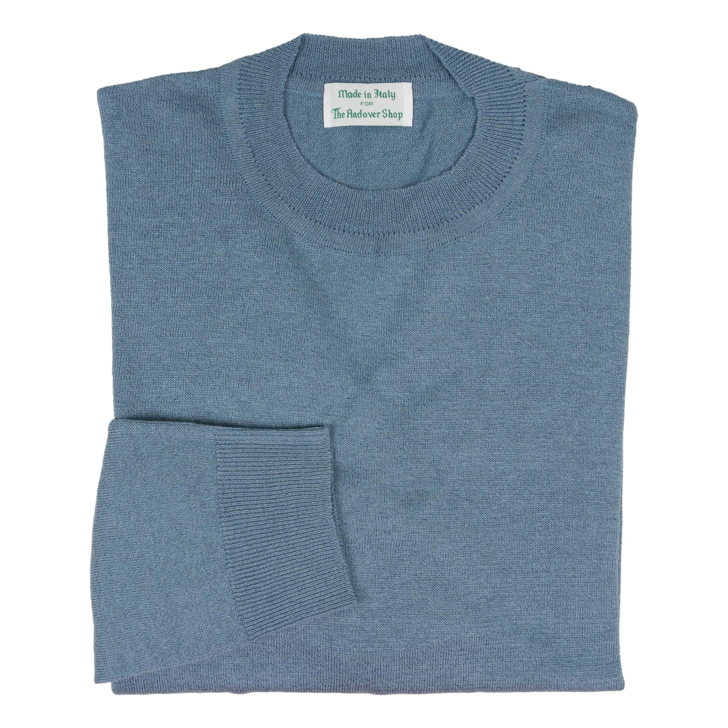 Linen and Cotton Blend Crew Neck Sweater - Image 3