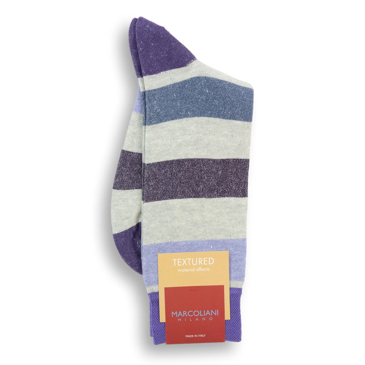 Linen Cotton Blend Cruise Stripe Mid-Calf Dress Socks - Image 2