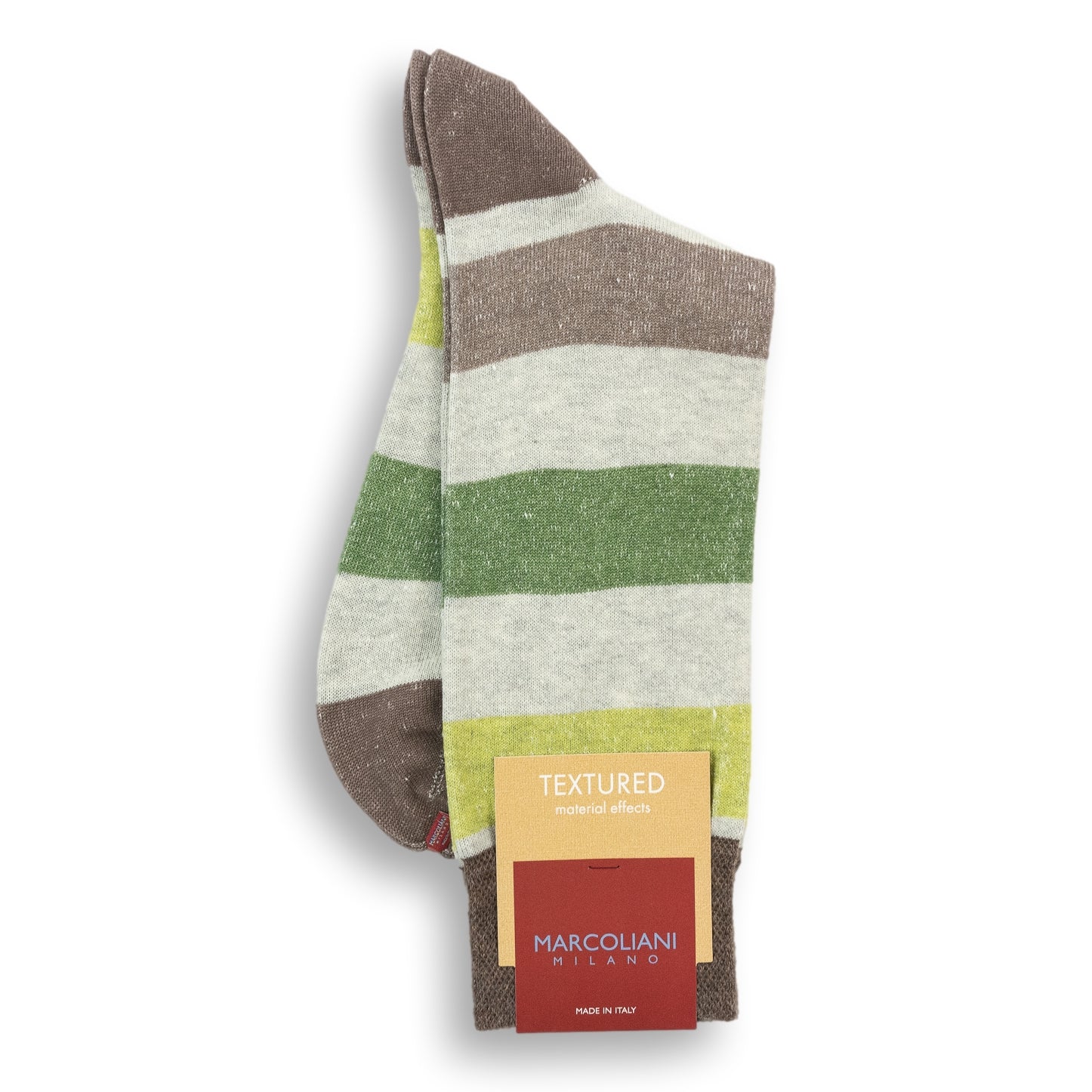 Linen Cotton Blend Cruise Stripe Mid-Calf Dress Socks - Image 3