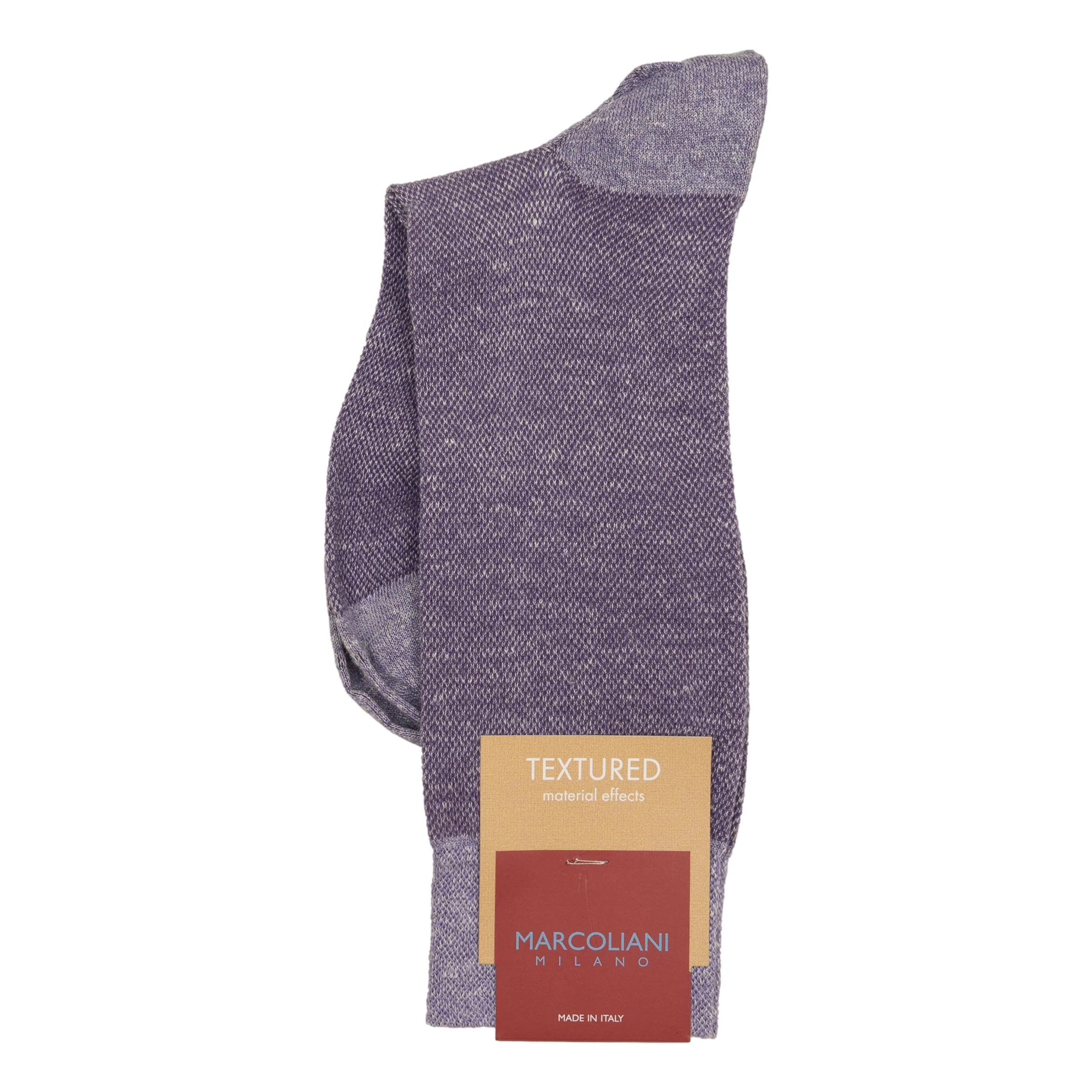 Linen Cotton Blend Piqué Mid-Calf Dress Socks - Image 6