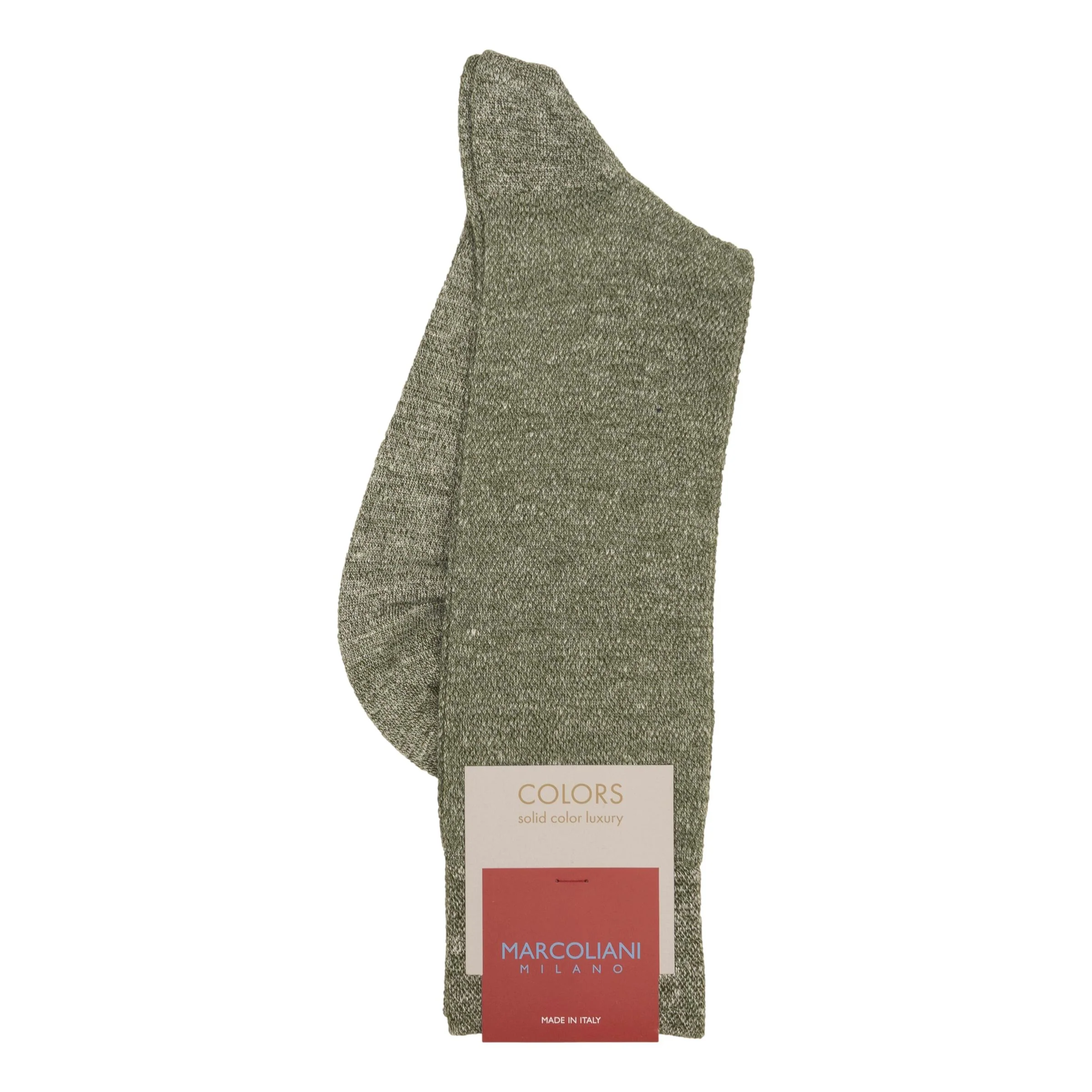 Linen Cotton Blend Piqué Mid-Calf Dress Socks - Image 7