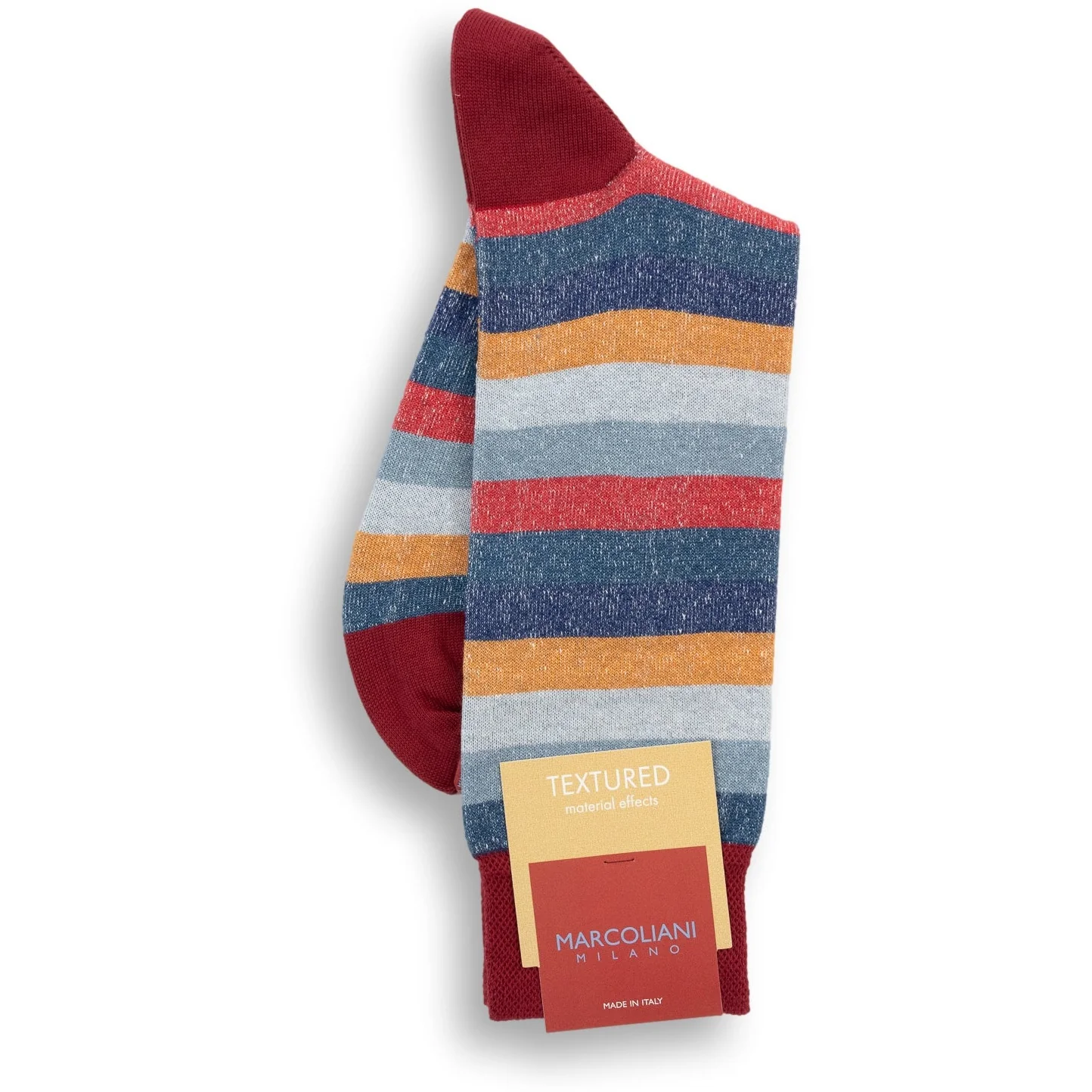 Linen Cotton Blend Tonal Stripe Mid-Calf Dress Socks - Image 4
