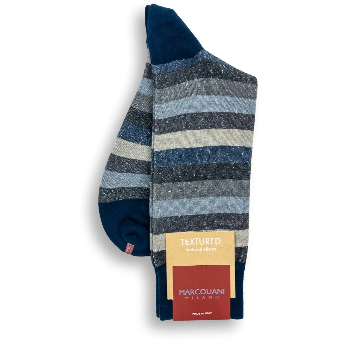 Linen Cotton Blend Tonal Stripe Mid-Calf Dress Socks - Image 5
