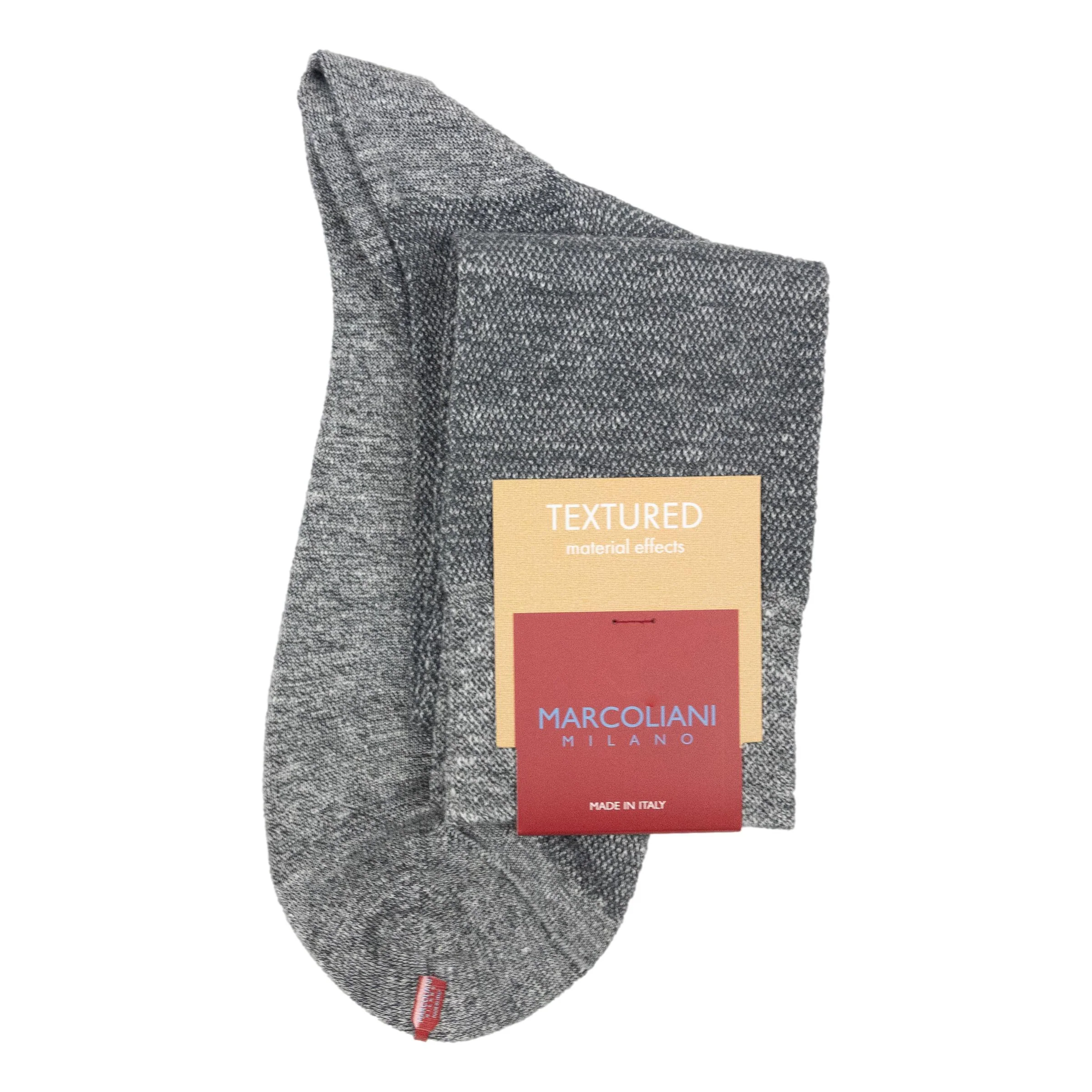 Linen Pima Cotton Blend Piqué Over the Calf Dress Socks - Image 4