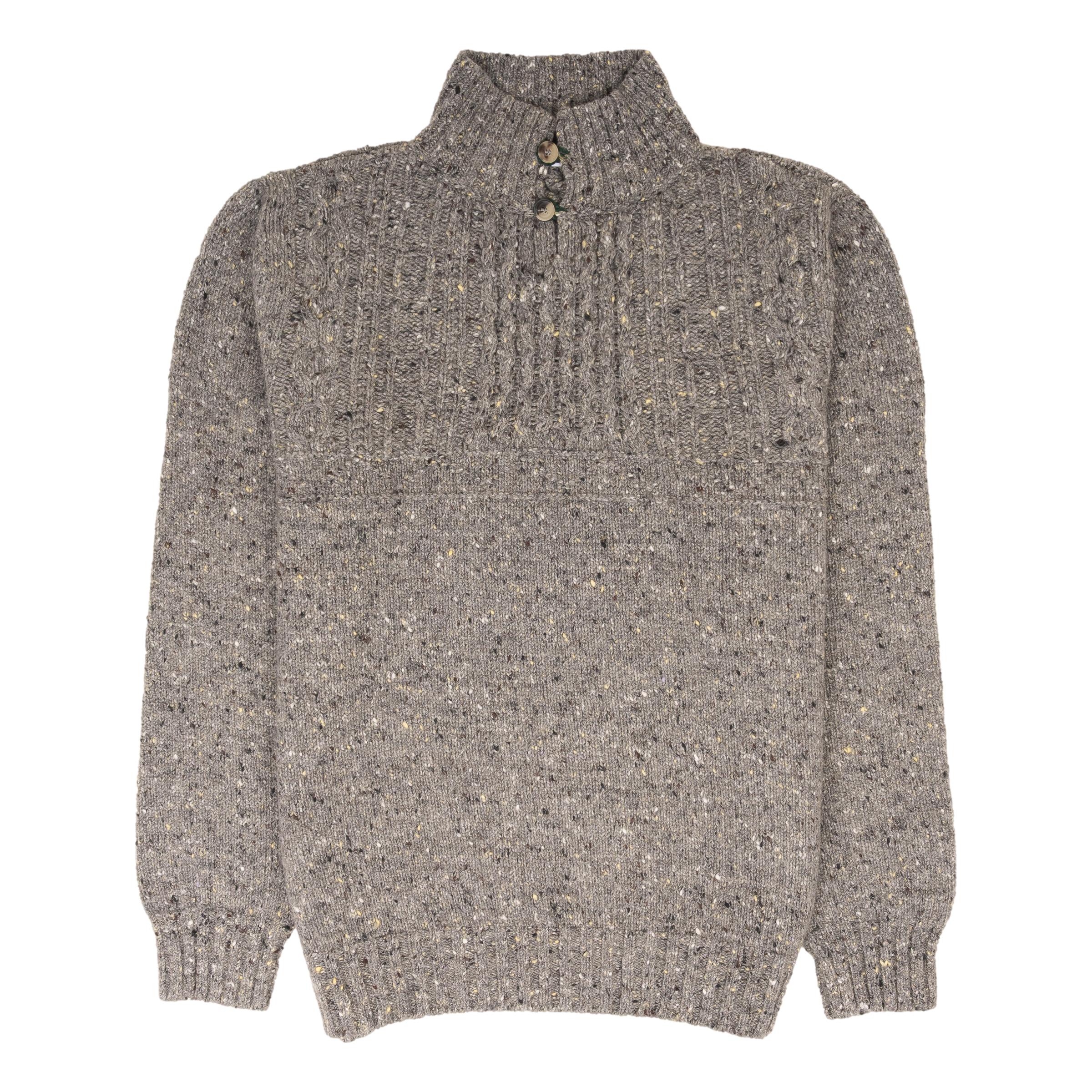 Mairtin Beag Merino Wool and Cashmere Button Neck Sweater - Image 2