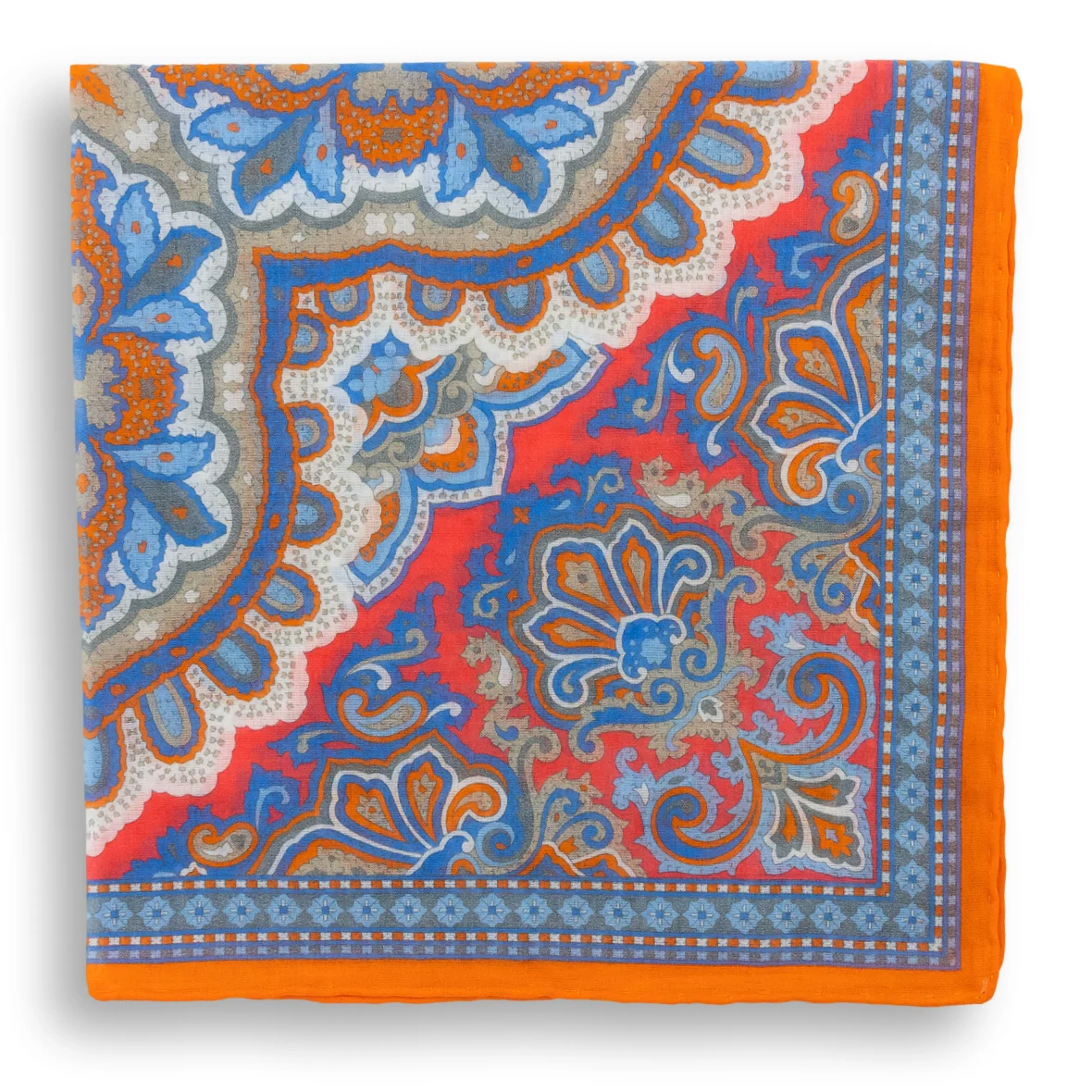 Medallion Fleur Cotton Pocket Square - Image 2
