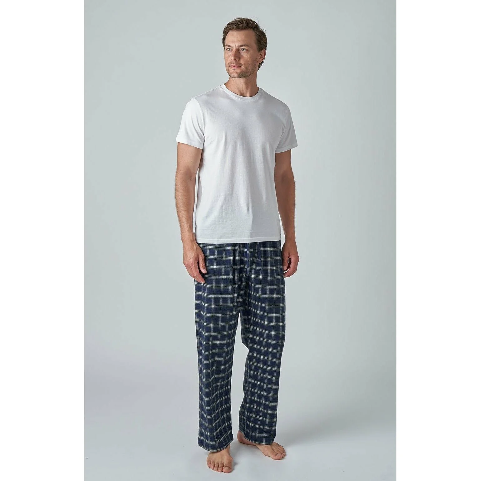 Men’s Brushed Cotton Flannel Pyjama Bottoms - Image 4