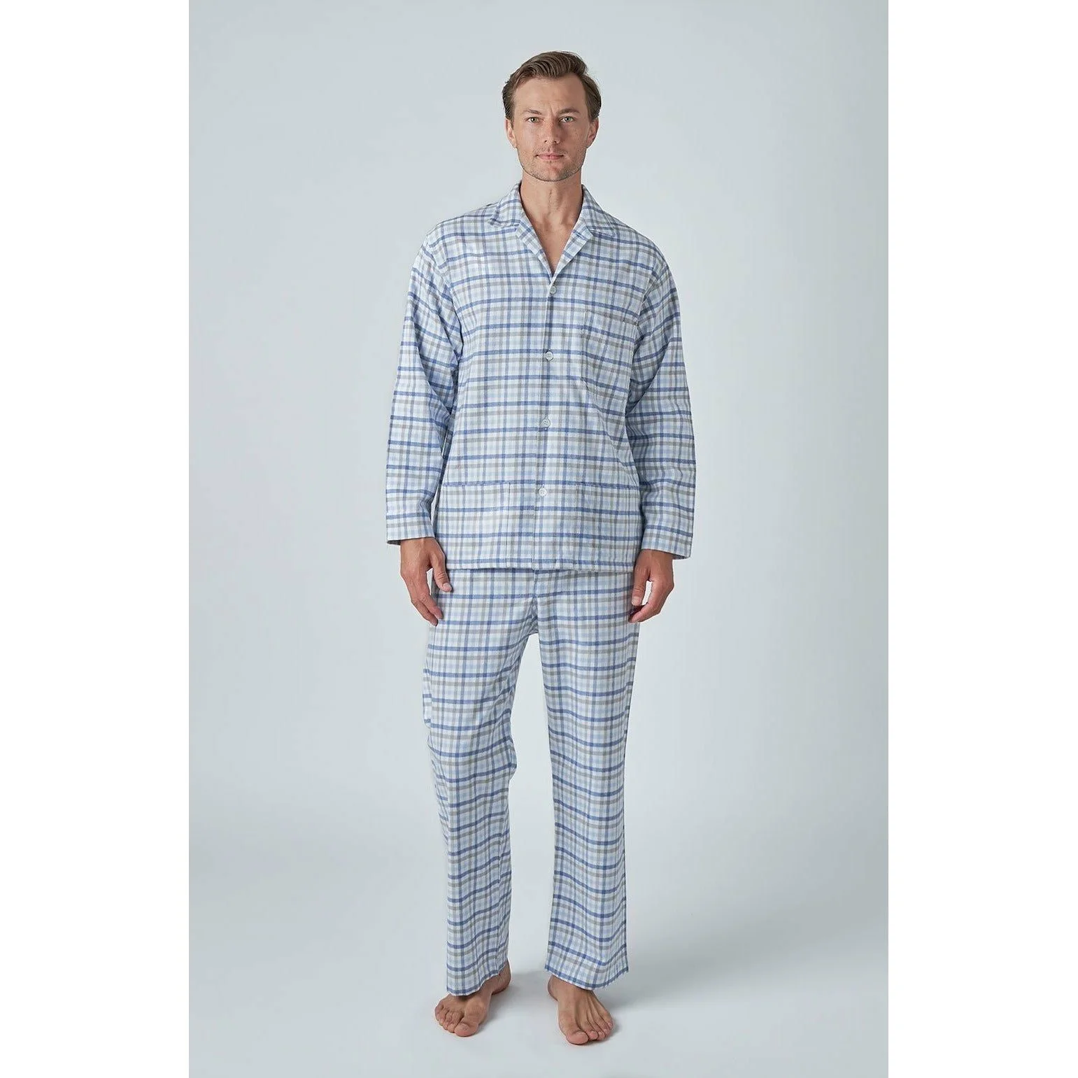 Men’s Brushed Cotton Flannel Pyjamas - Image 3