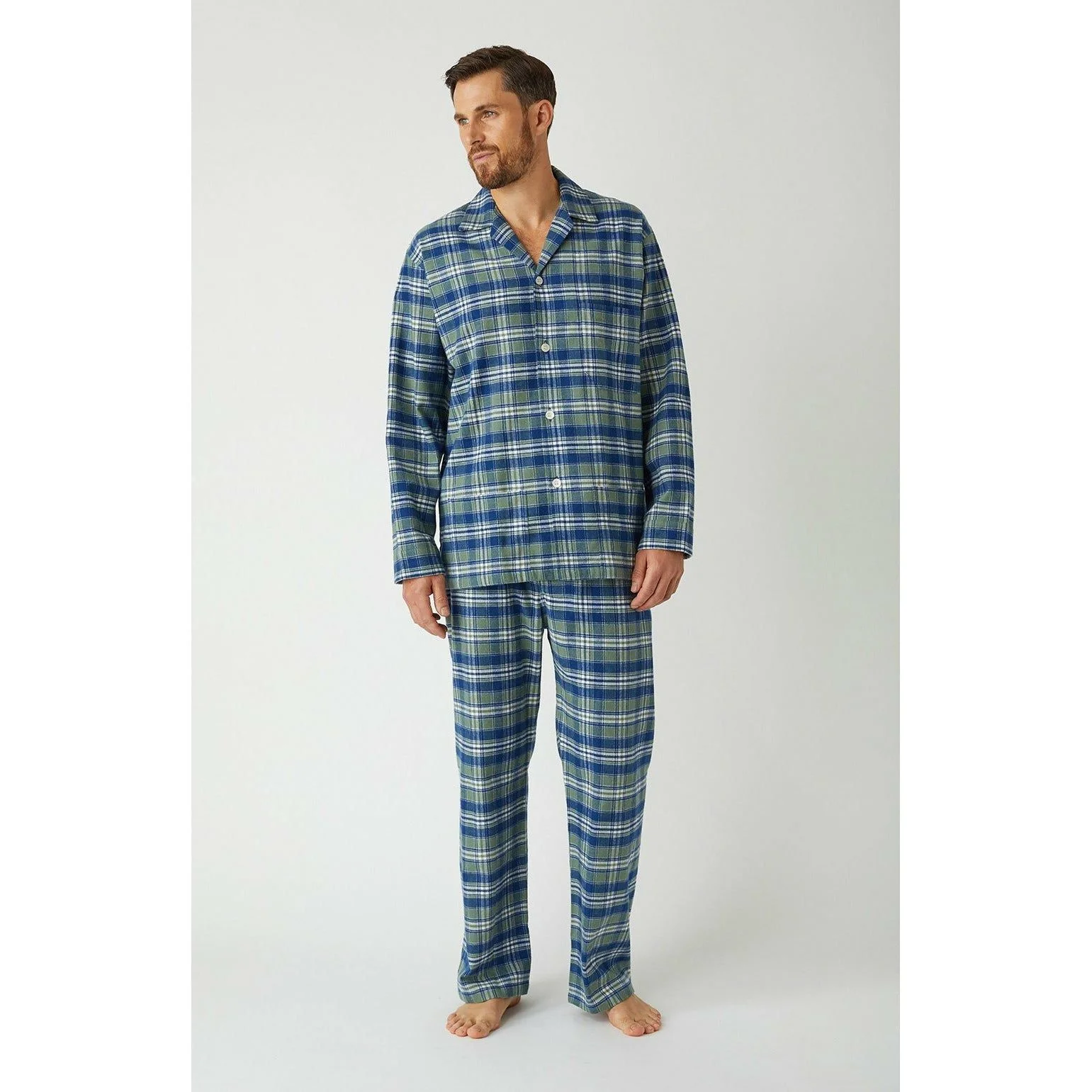 Men’s Brushed Cotton Flannel Pyjamas - Image 4