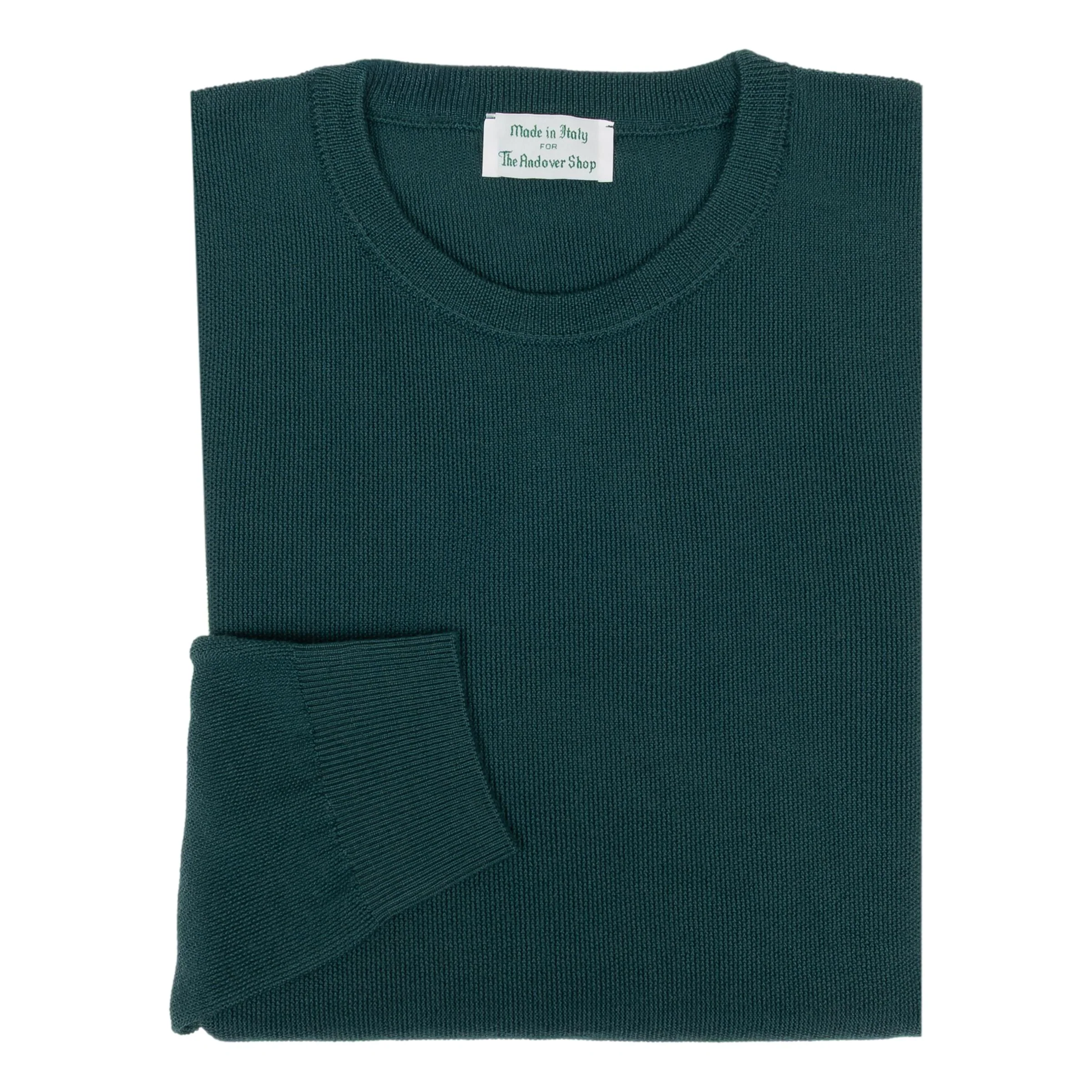 Merino Wool Rice Stitch Crew Neck Sweater - Image 2