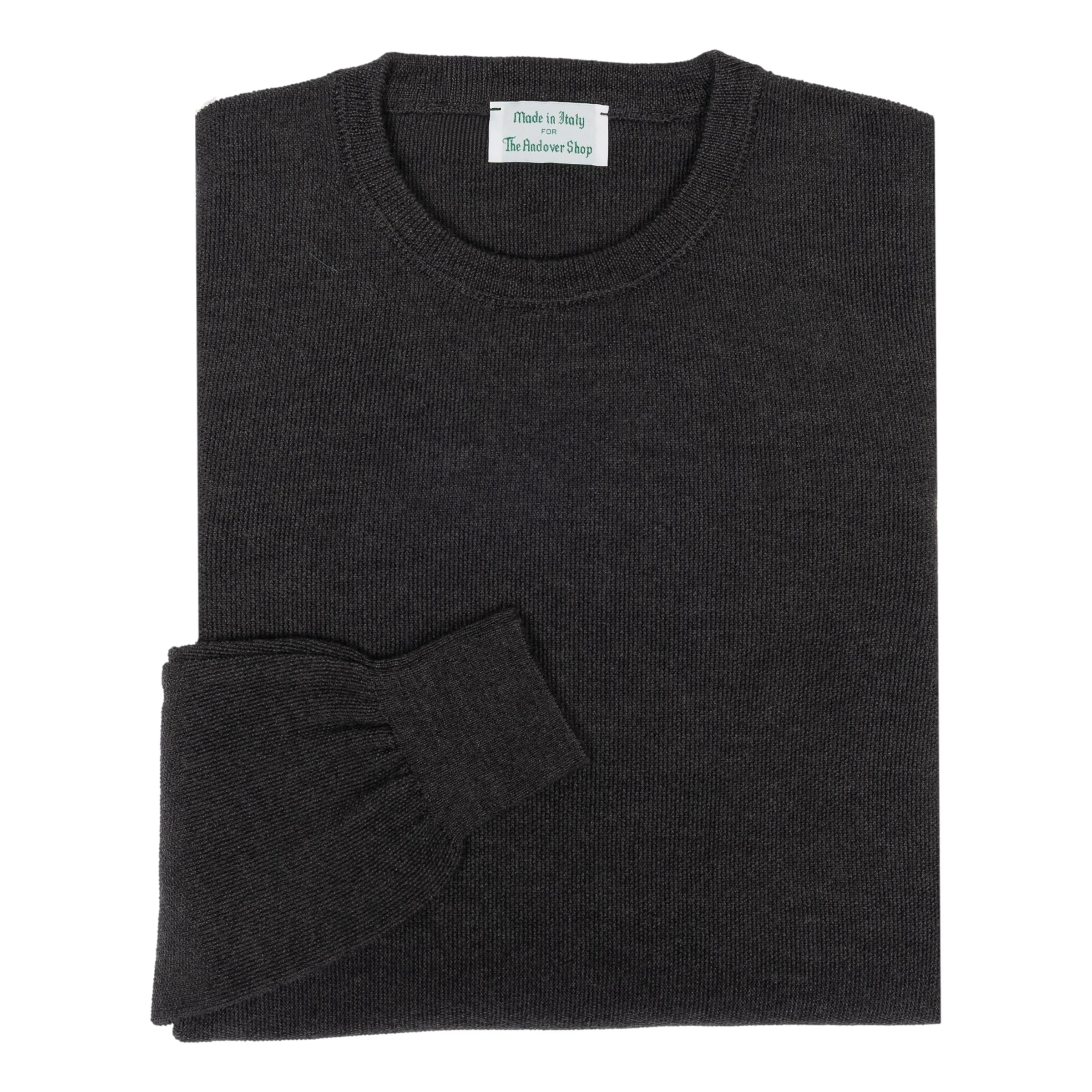 Merino Wool Rice Stitch Crew Neck Sweater - Image 3