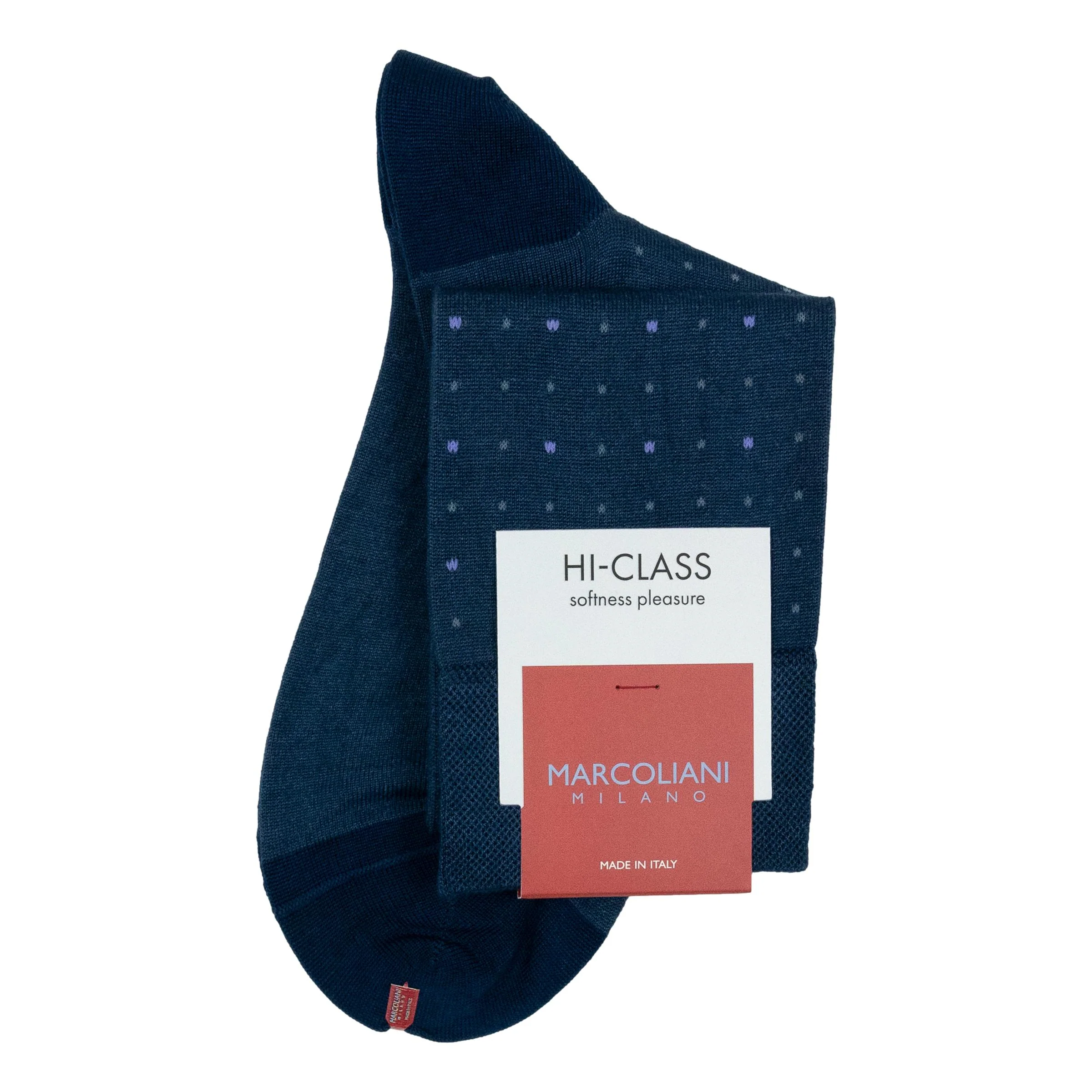 Micro Dots Modal Over-the-Calf Dress Socks - Image 2
