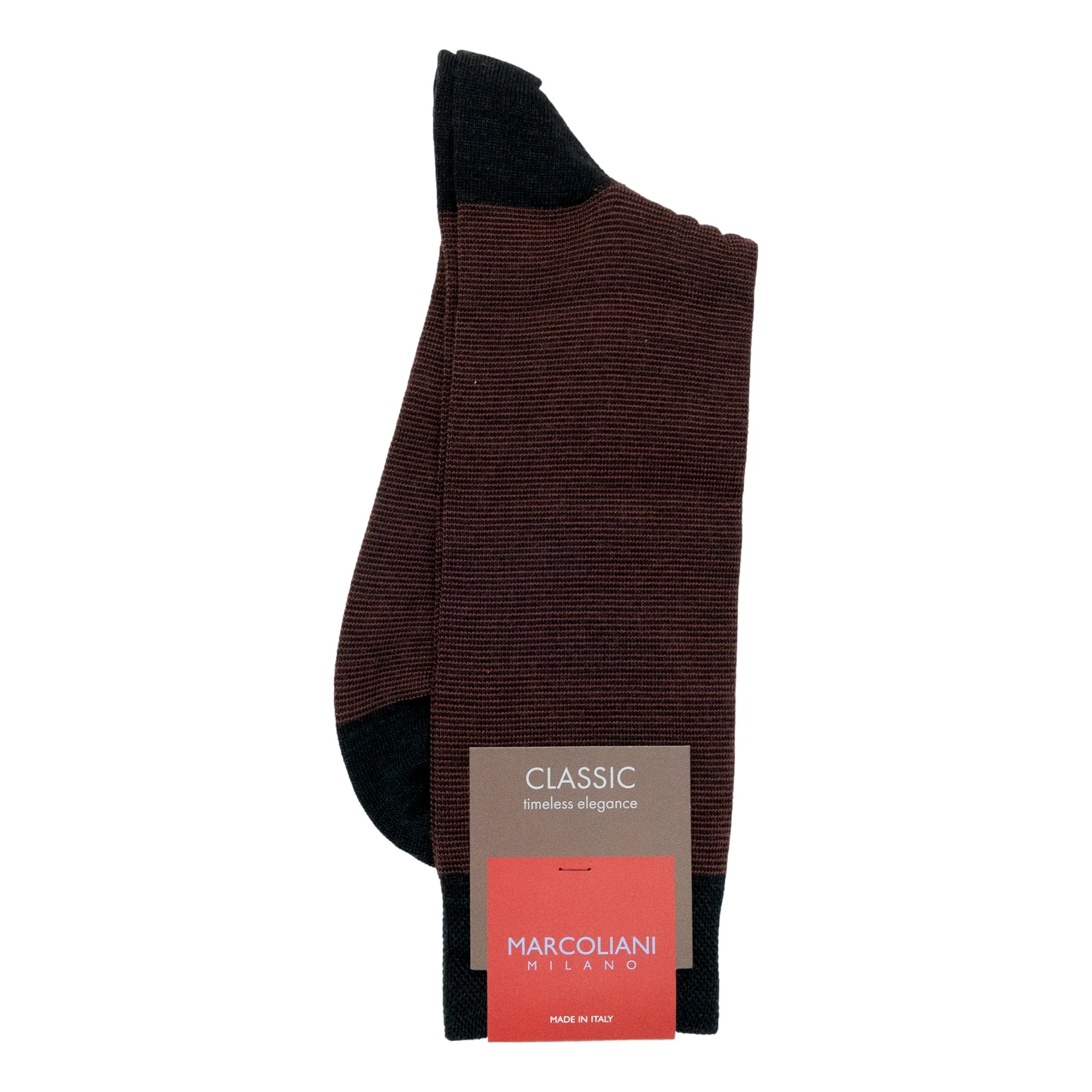 Micro Stripe Merino Wool Mid-Calf Dress Socks - Image 2